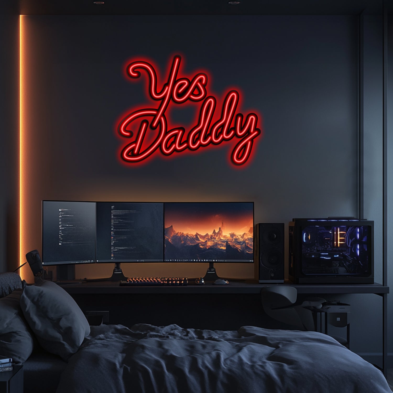Yes Daddy Metal Neon Wall Art- LN0069