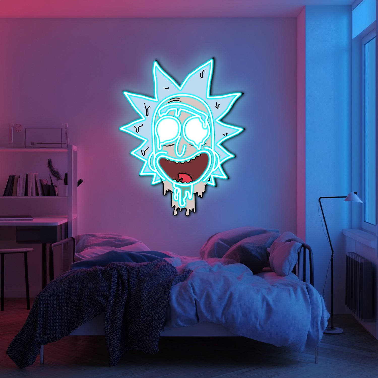 UV Printed Rick Neon Wall Art- LV0040