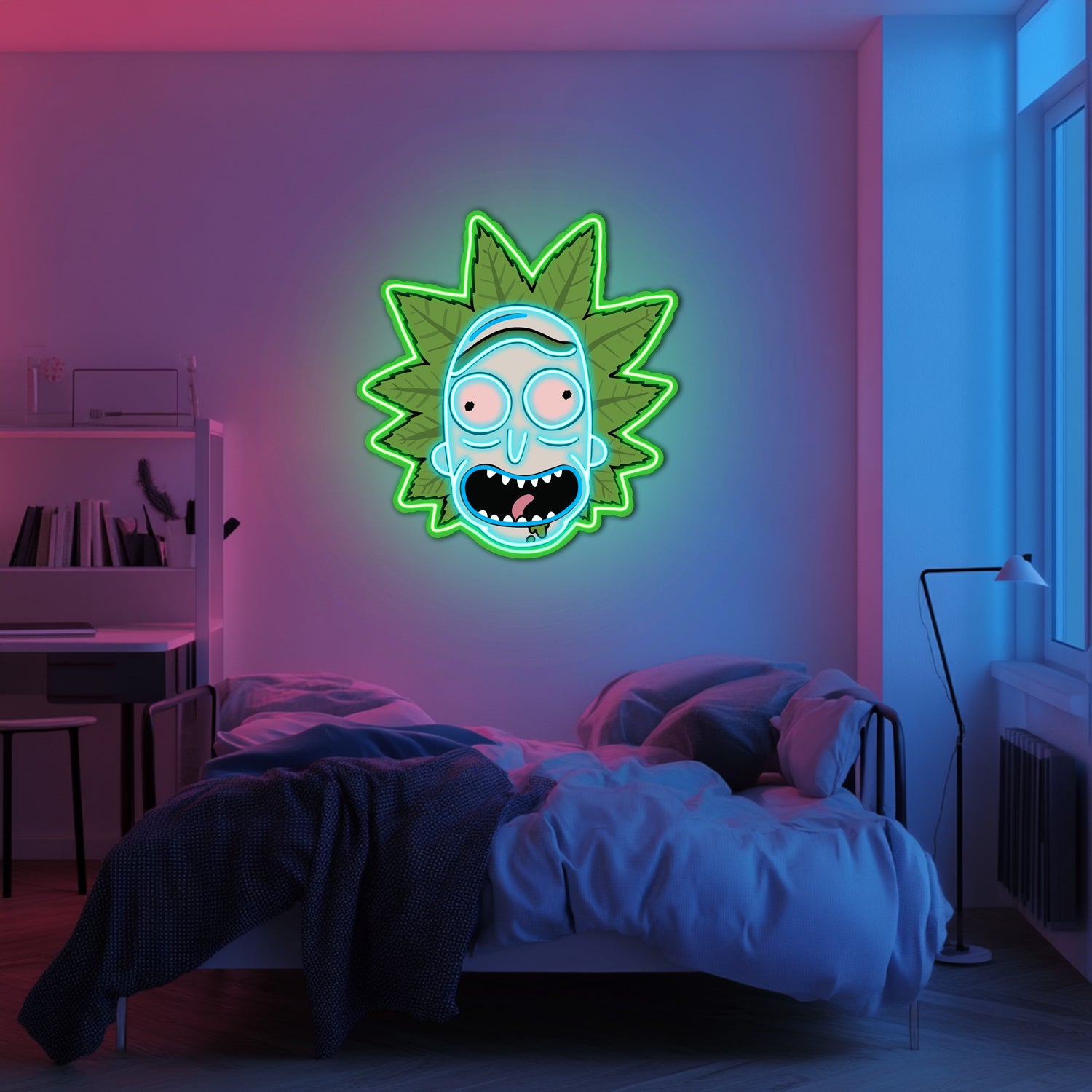 UV Printed Rick Neon Wall Art- LV0035