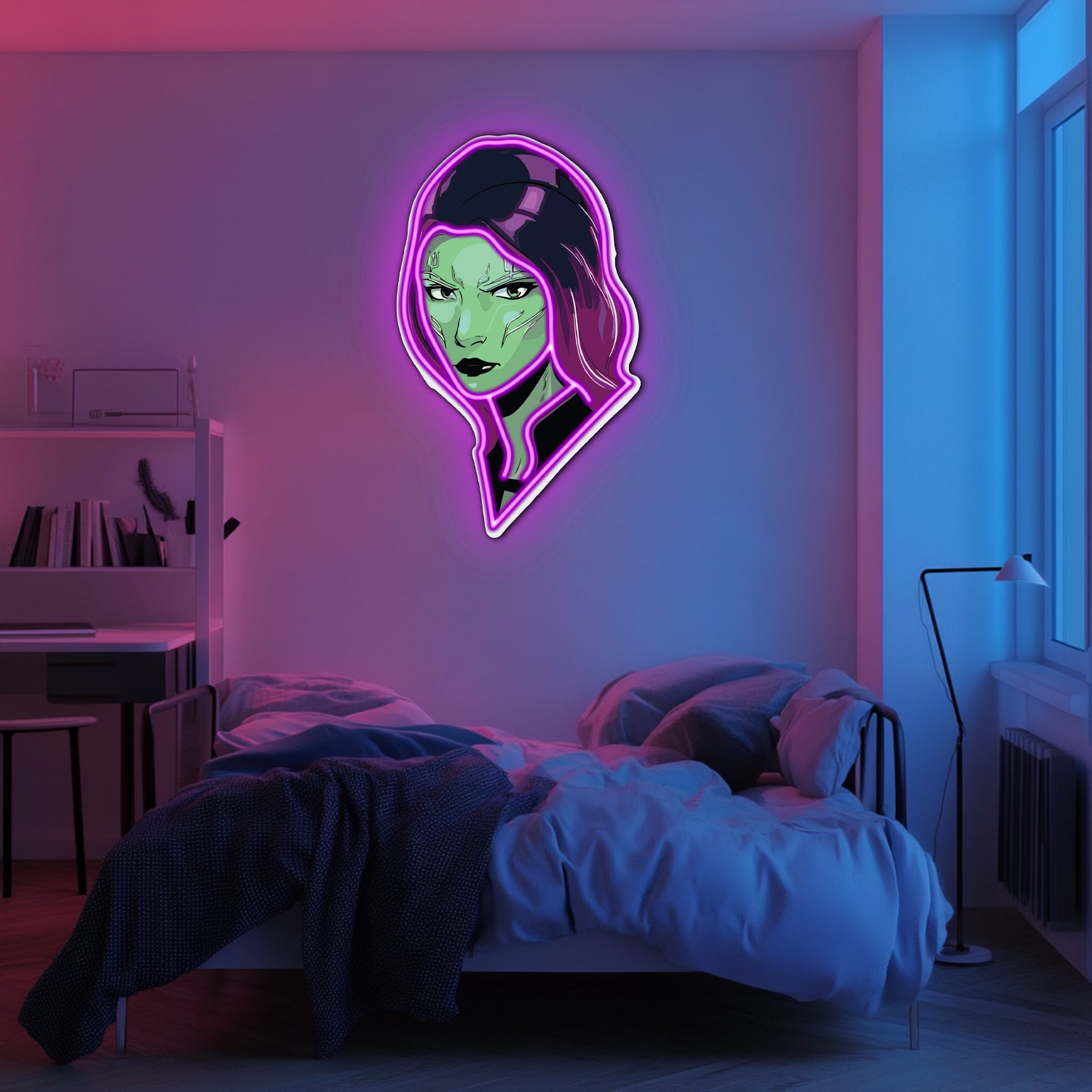 UV Printed Woman Neon Wall Art- LV0042