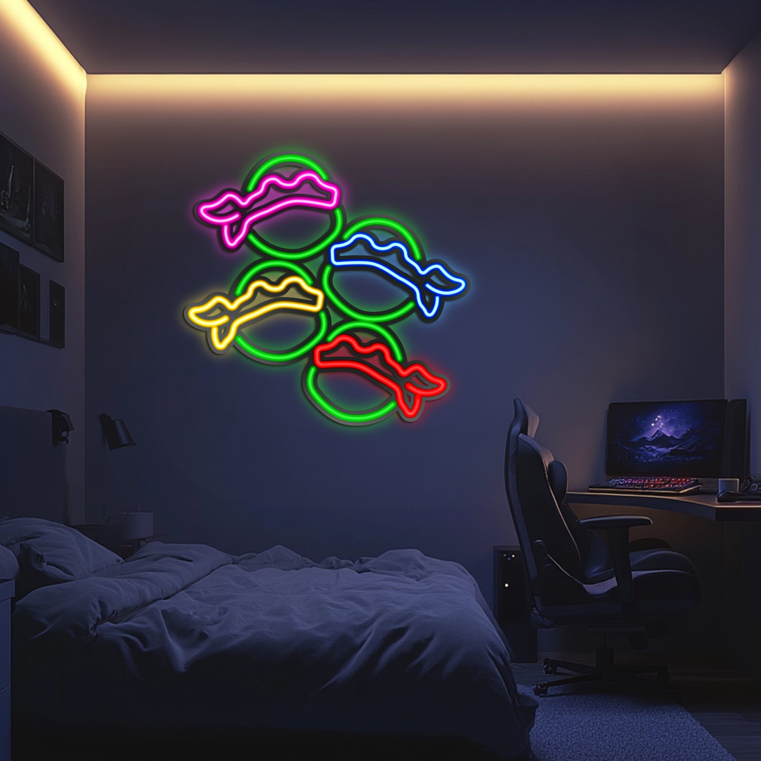 Ninja Turtles Metal Neon Wall Art- LN0256