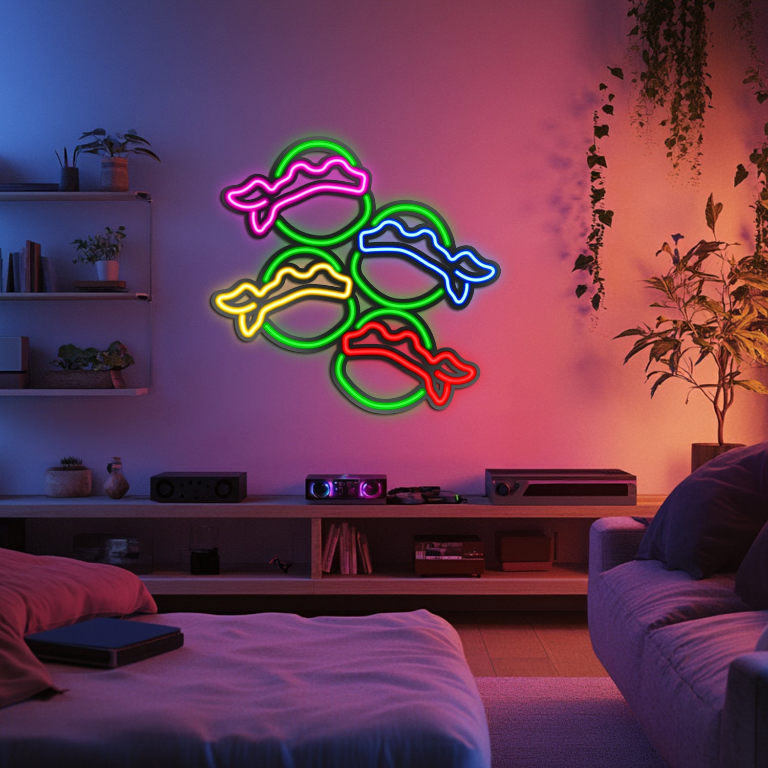 Ninja Turtles Metal Neon Wall Art- LN0256