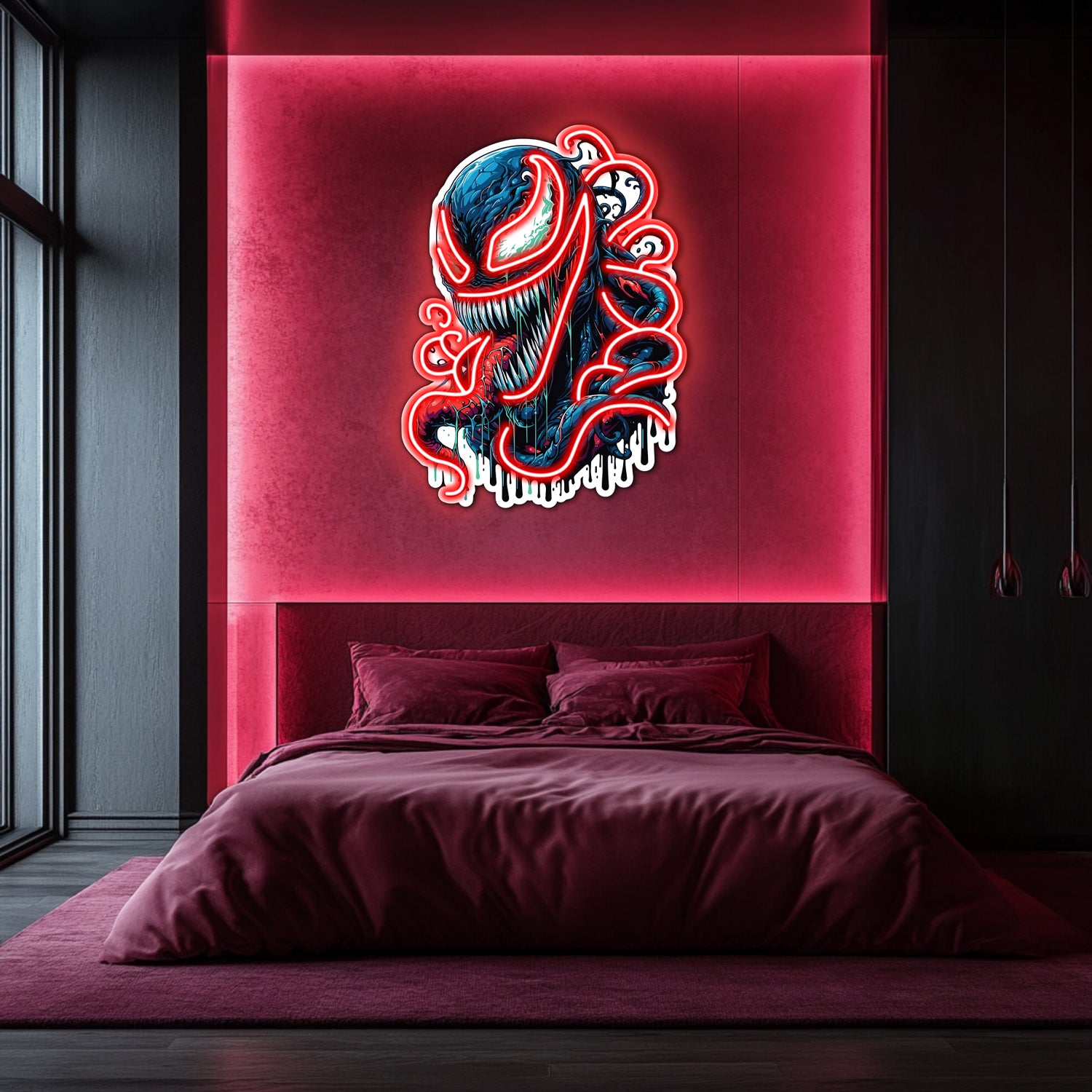 UV Printed Venom Neon Wall Art- LV0055