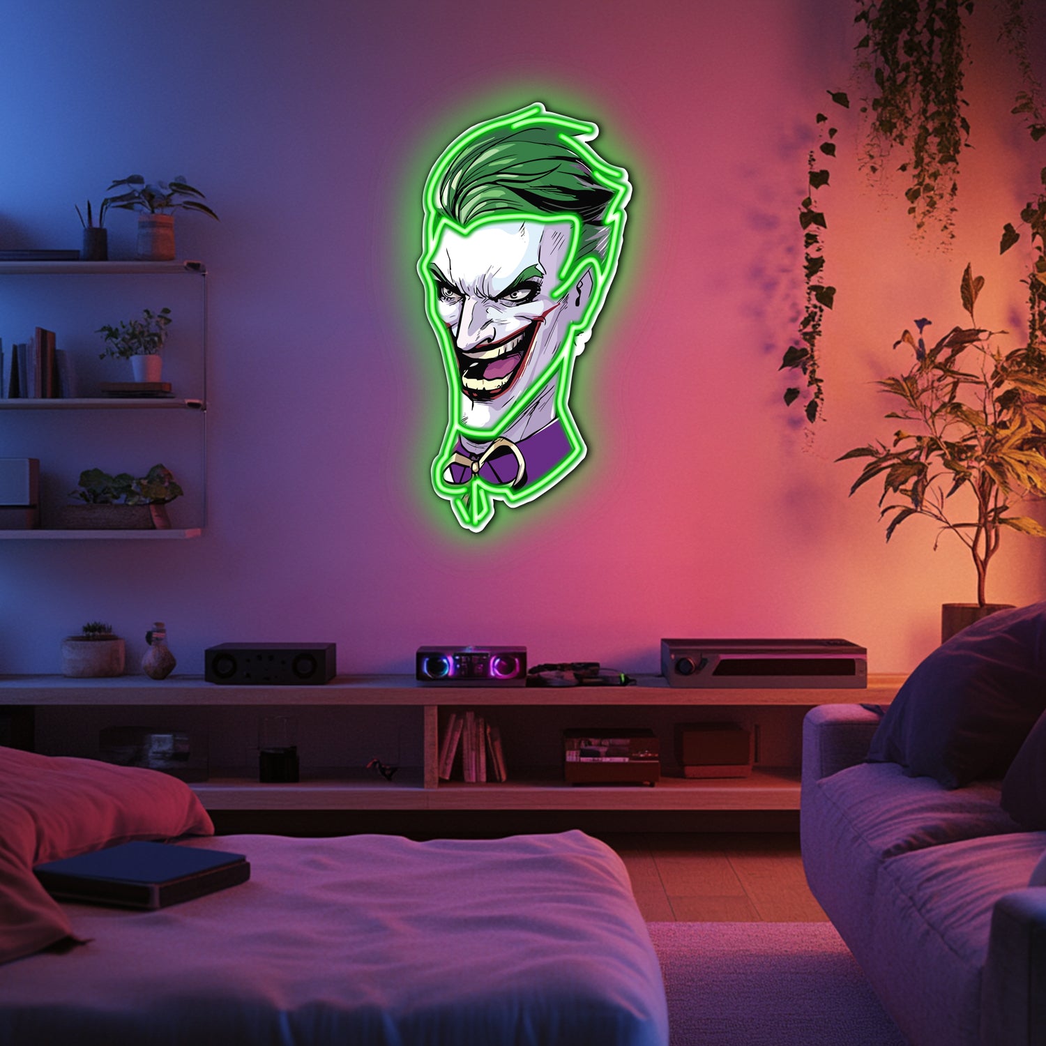 UV Printed Joker Neon Wall Art- LV0046