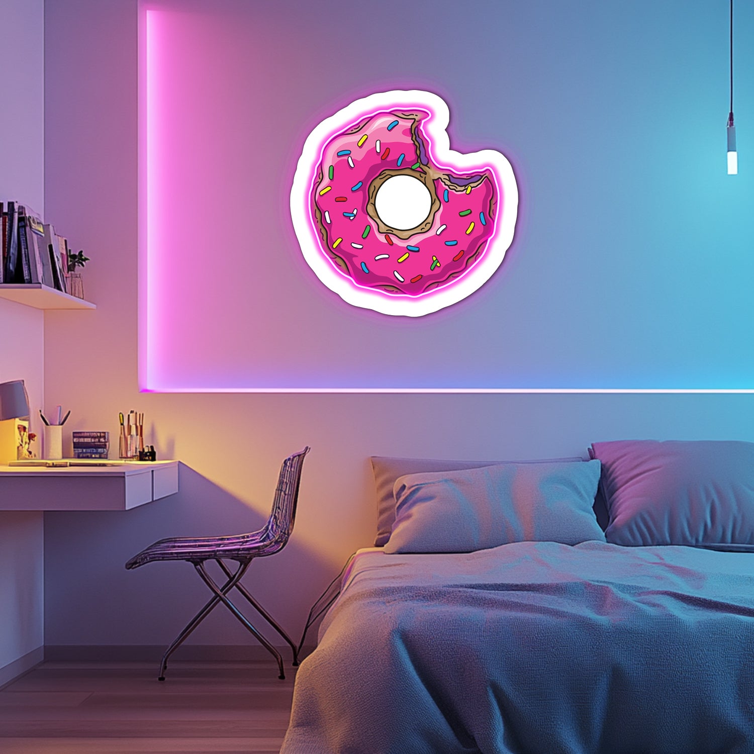 UV Printed Donut Neon Wall Art- LV0068