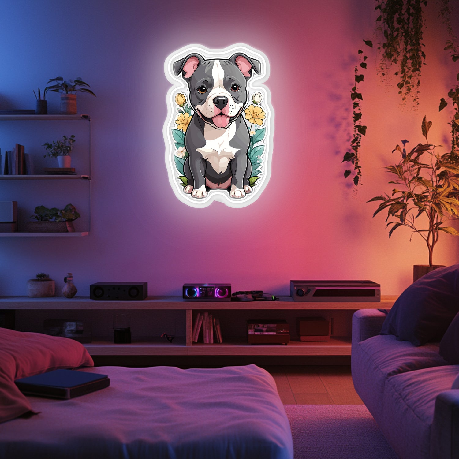 UV Printed Dog Neon Wall Art- LV0025