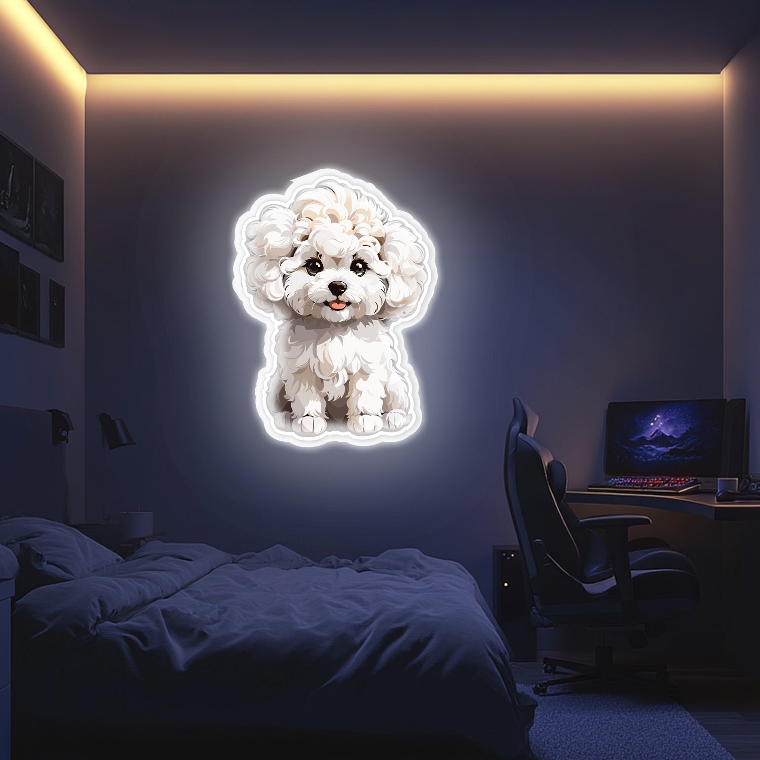 UV Printed Dog Neon Wall Art- LV0022
