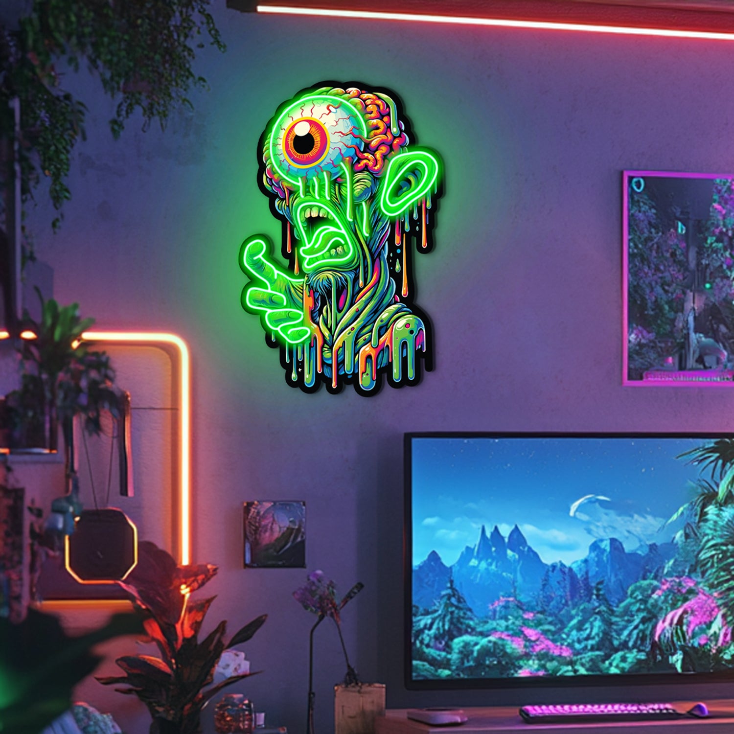 UV Printed Goblin Neon Wall Art- LV0012