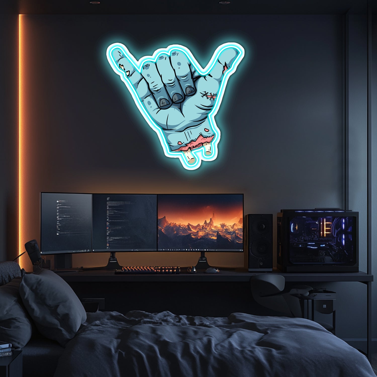 UV Printed Scary Call Neon Wall Art- LV0065