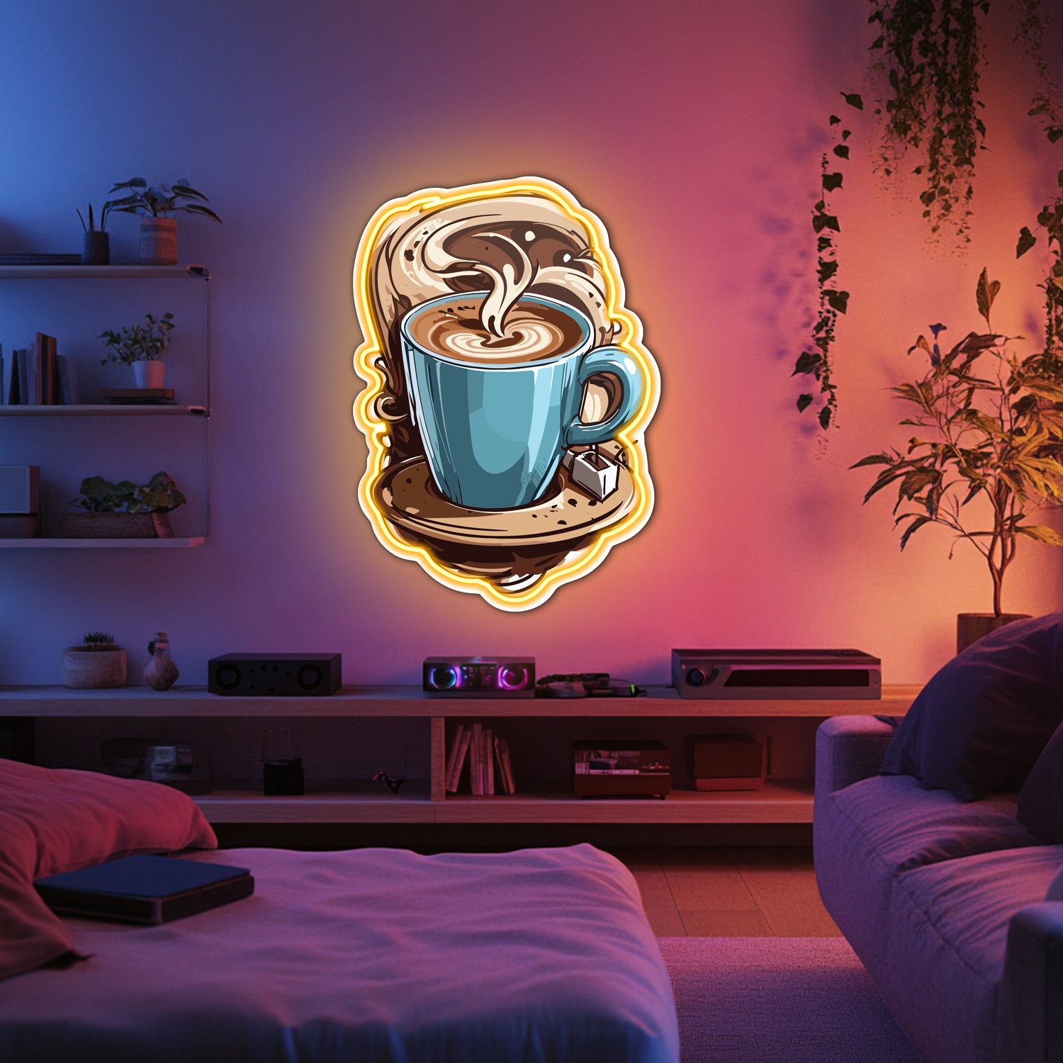 UV Printed Coffee Neon Wall Art- LV0080