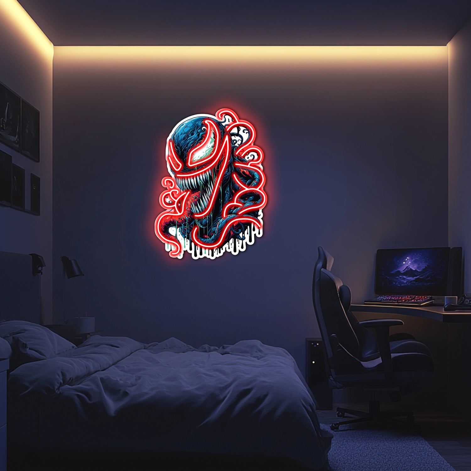 UV Printed Venom Neon Wall Art- LV0055