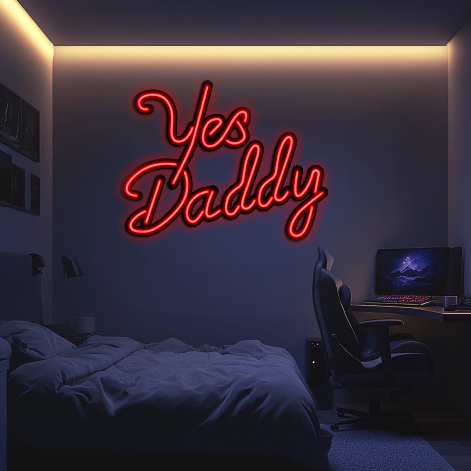 Yes Daddy Metal Neon Wall Art- LN0069