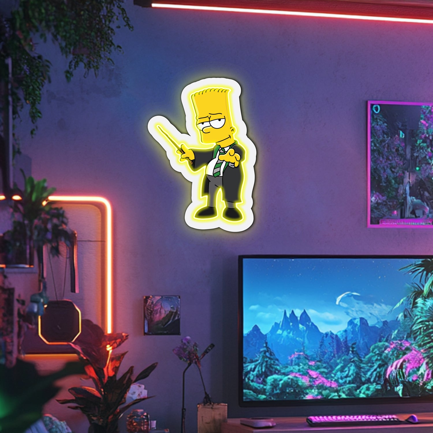 UV Printed Simpsons Neon Wall Art- LV0048