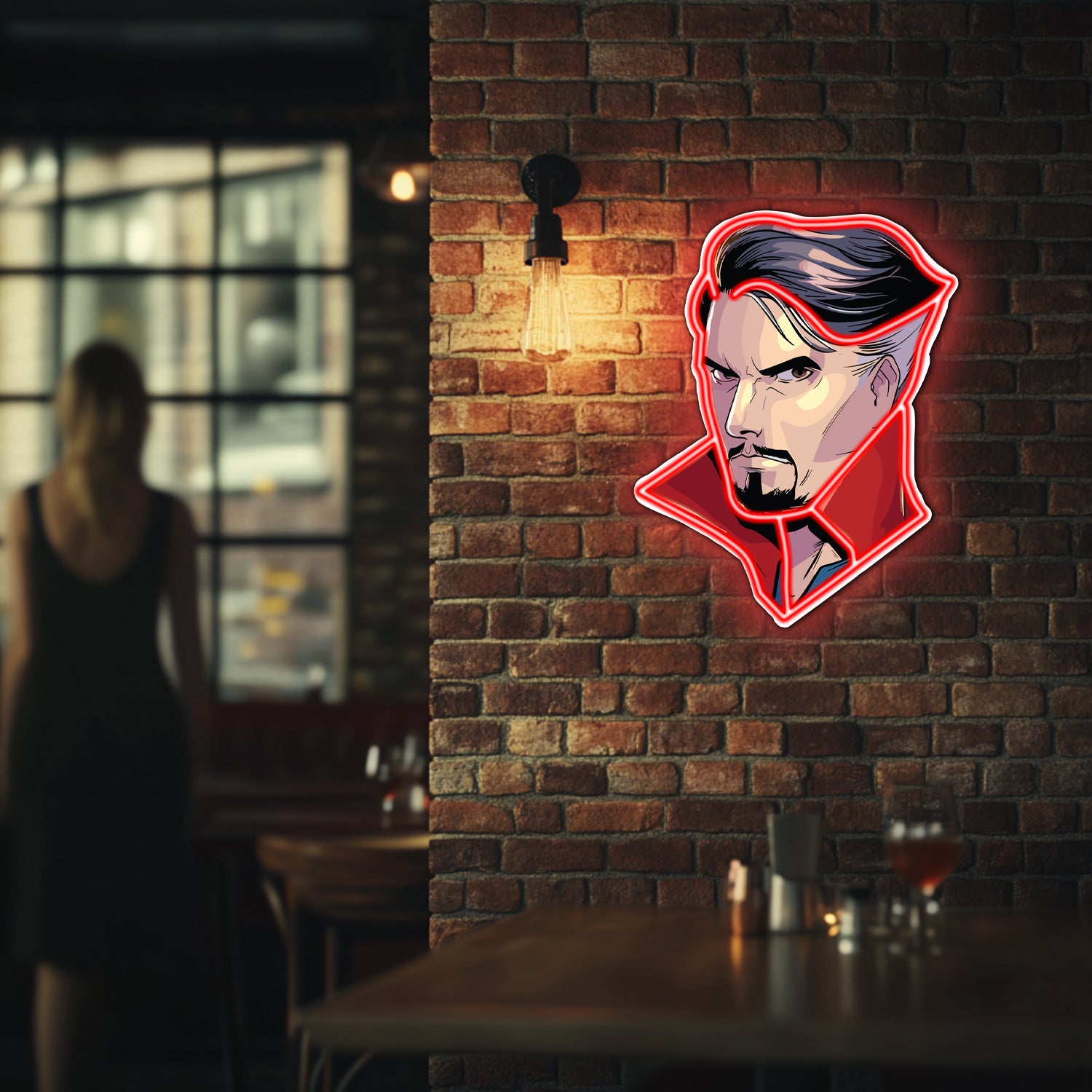 UV Printed DR Strange Neon Wall Art- LV0044