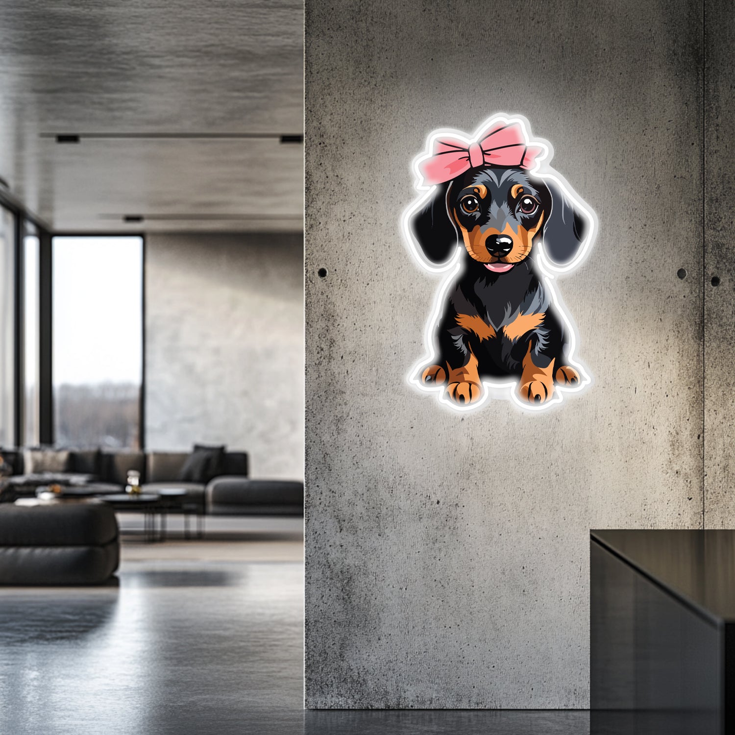 UV Printed Dog Neon Wall Art- LV0024