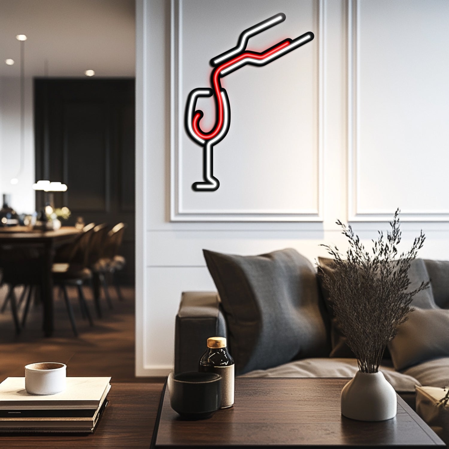 Wine Metal Neon Wall Art- LN0046