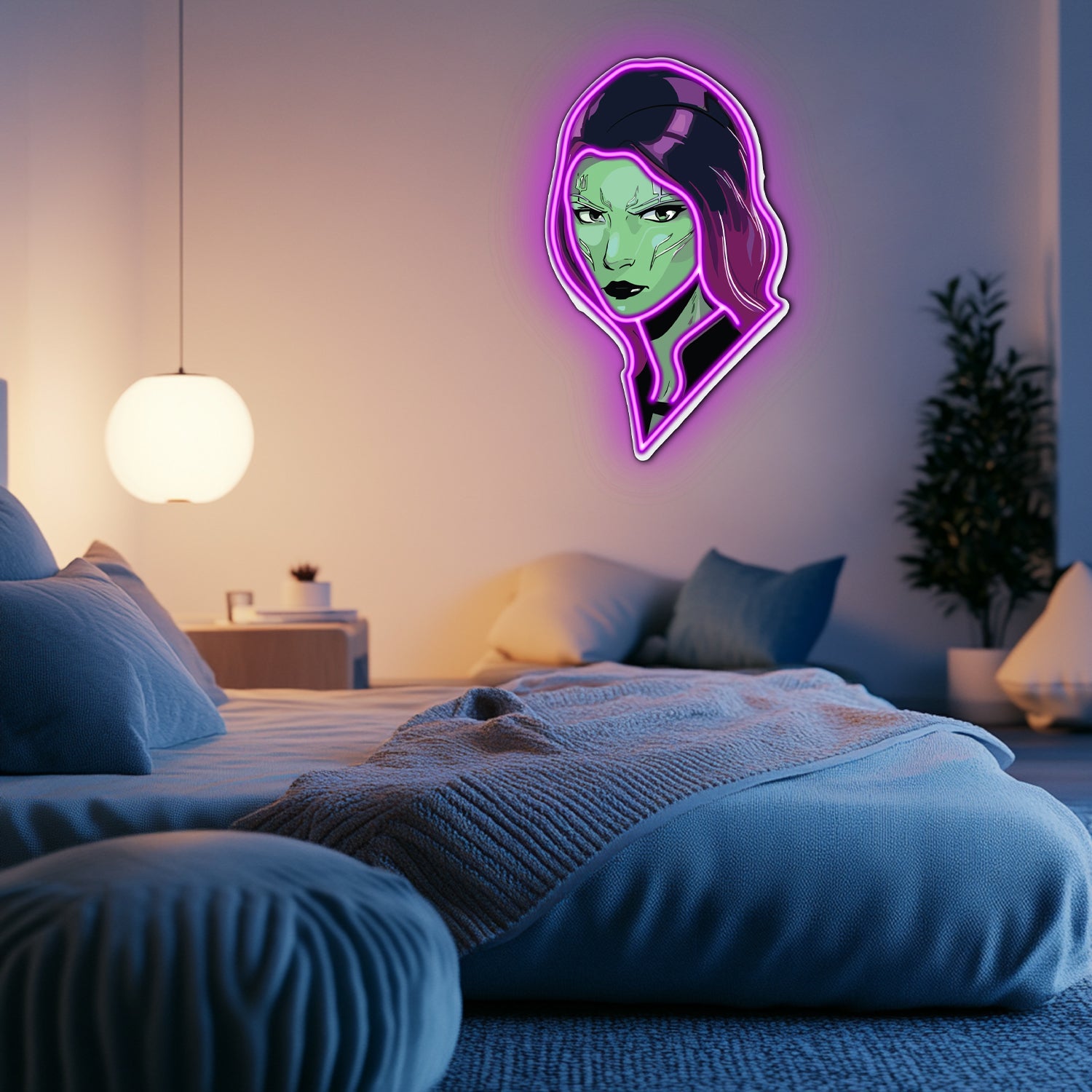 UV Printed Woman Neon Wall Art- LV0042