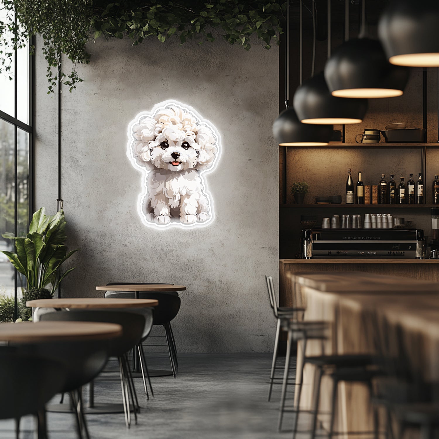 UV Printed Dog Neon Wall Art- LV0022