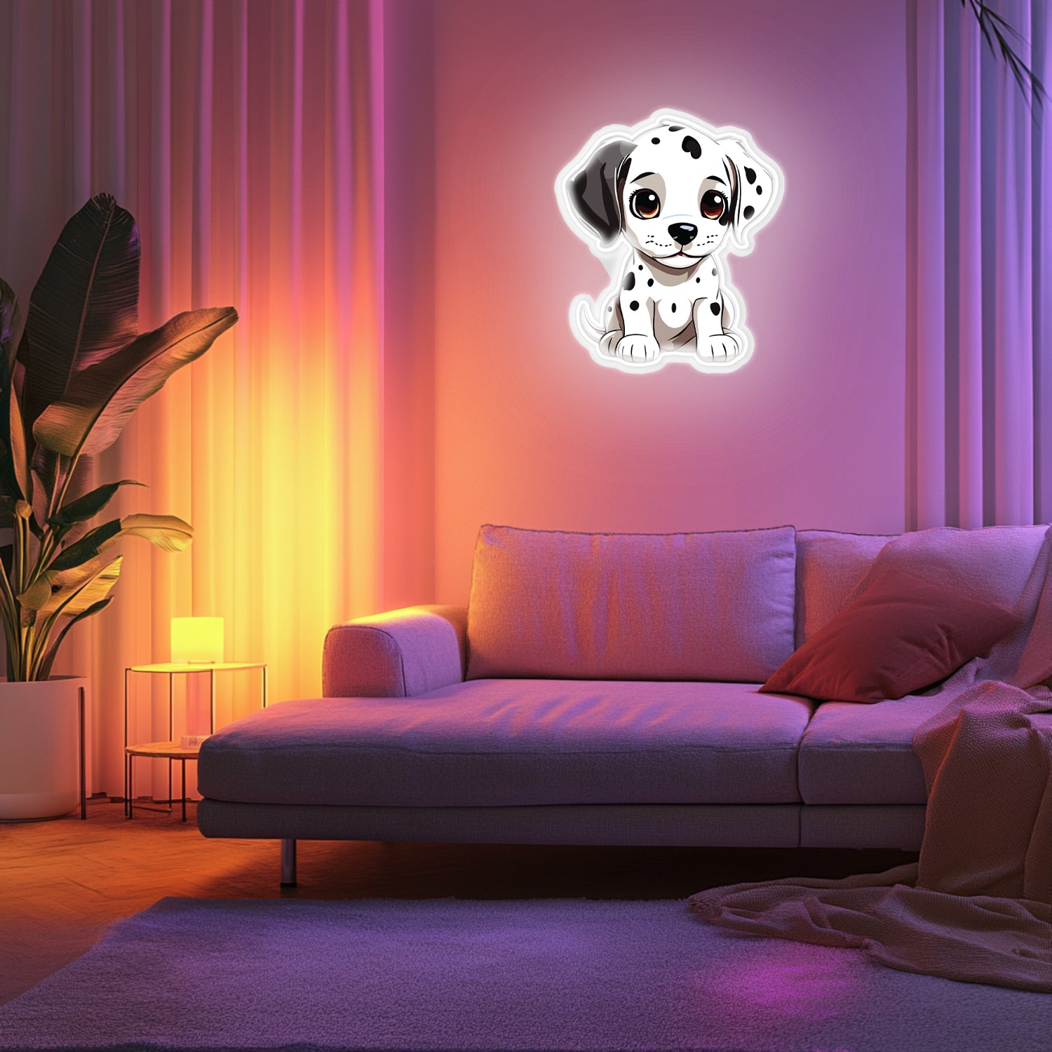 UV Printed Dog Neon Wall Art- LV0023