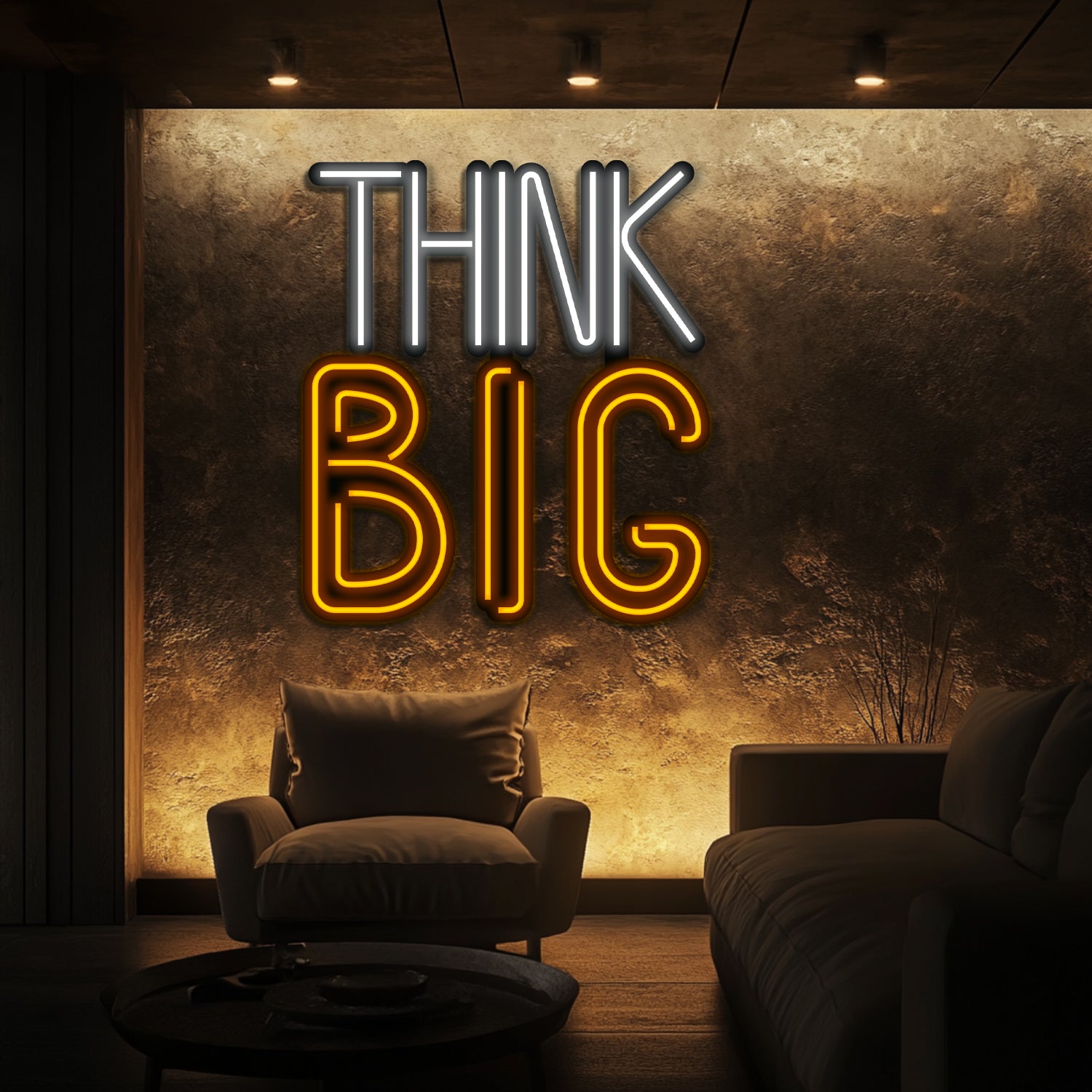 Think Big Metal Neon Wall Art- LN0241