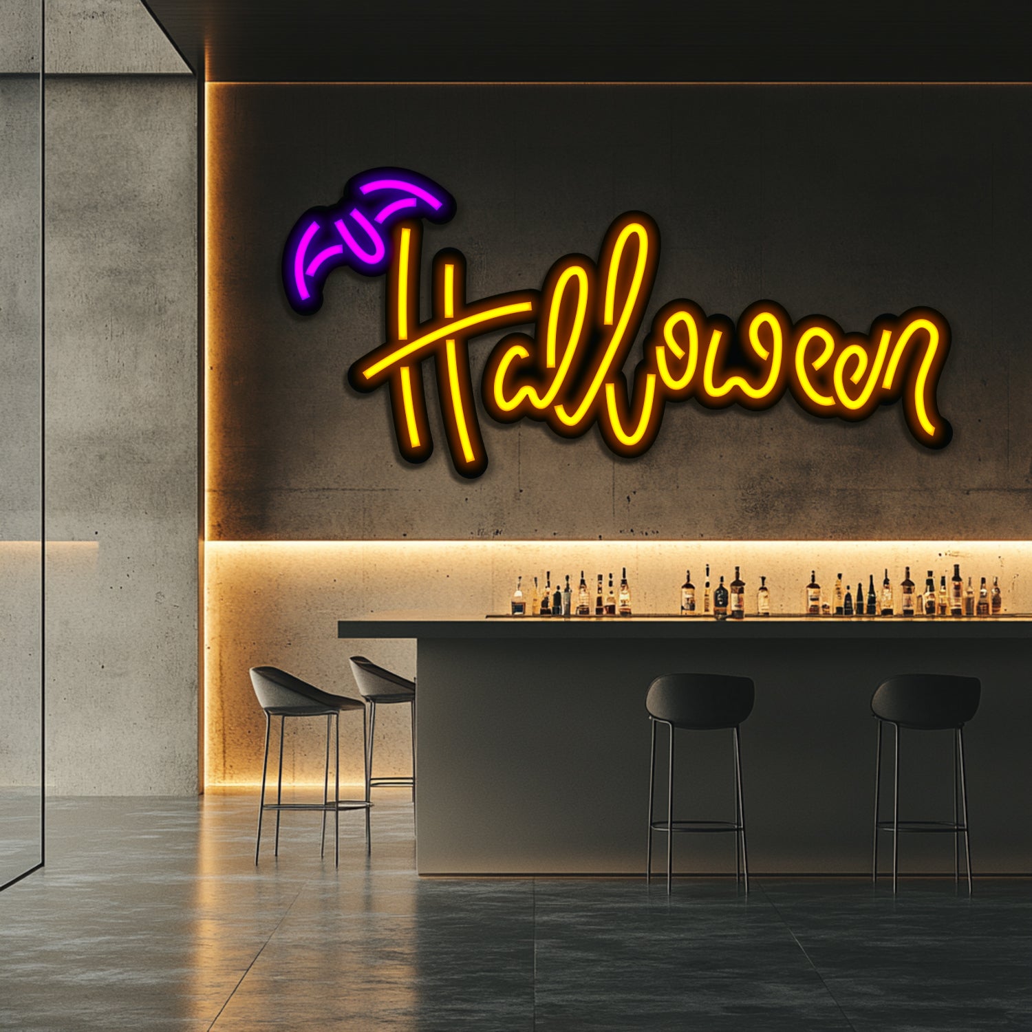 Halloween Metal Neon Wall Art- LN0210