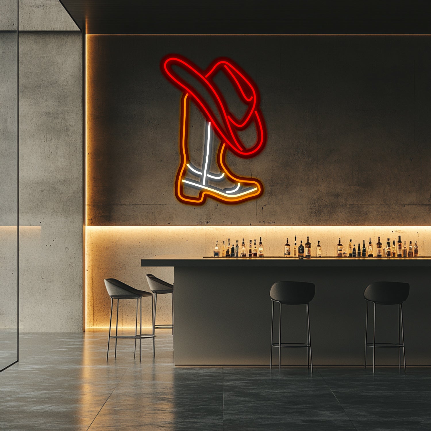 Western Metal Neon Wall Art- LN0175