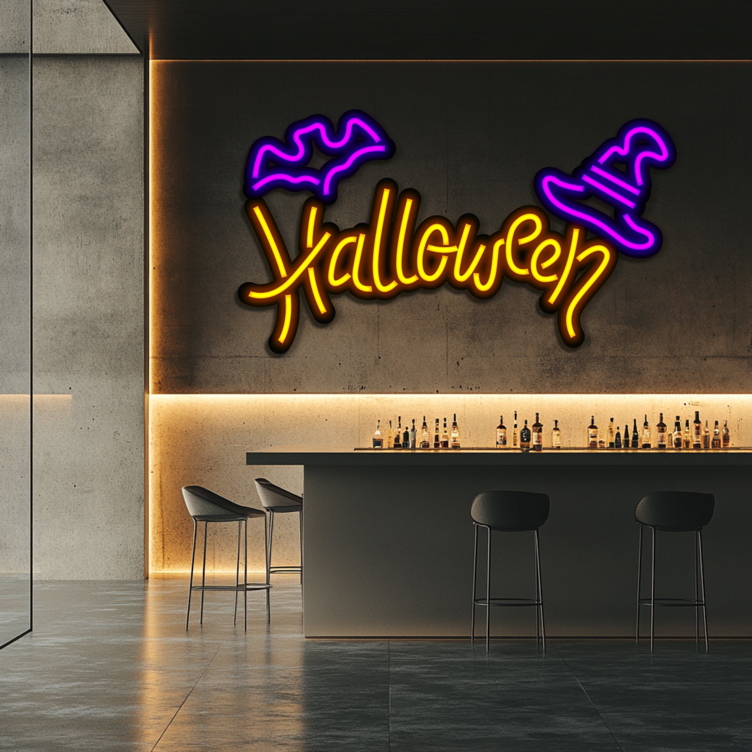 Halloween Metal Neon Wall Art- LN0209