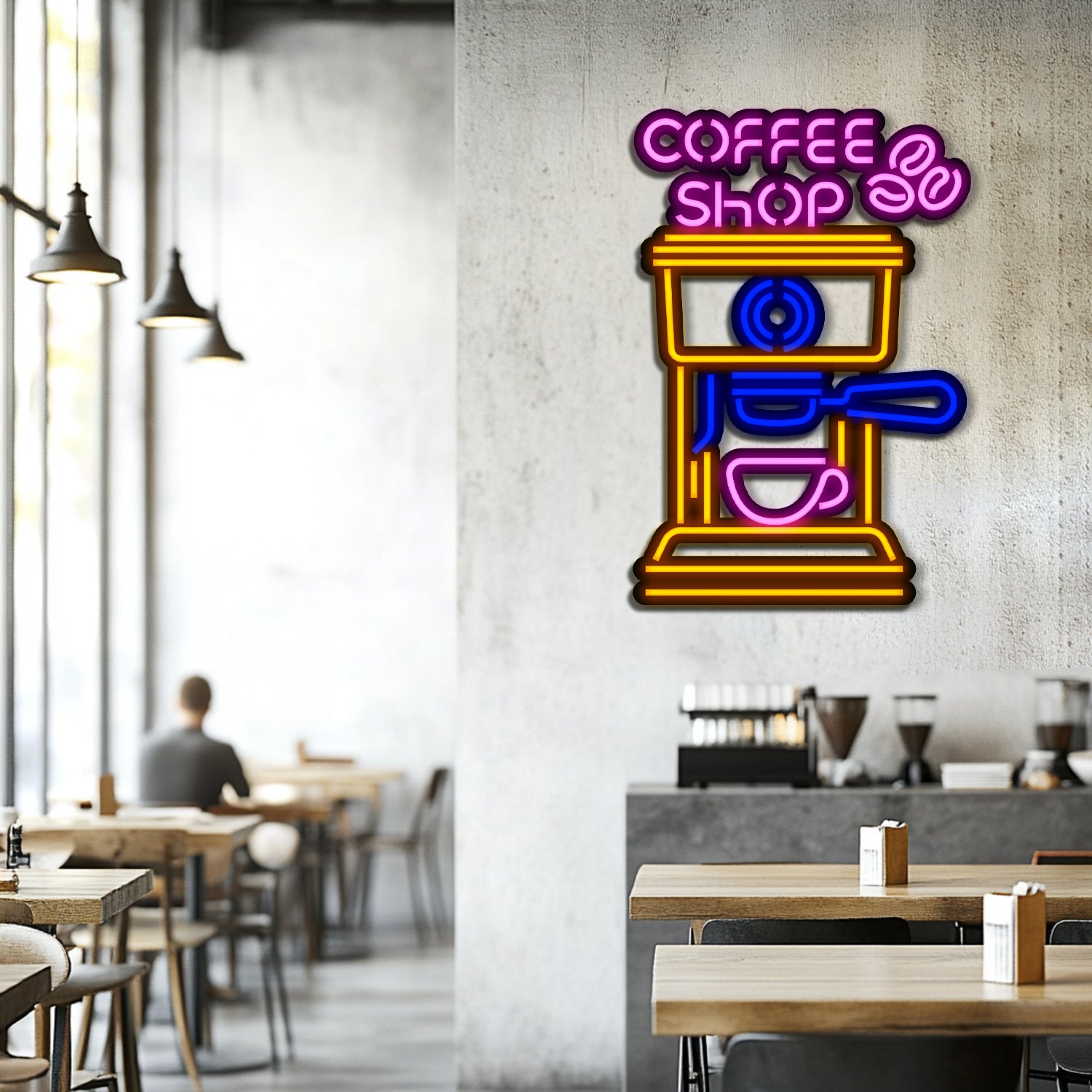 Coffee Shop Metal Neon Wall Art- LN0109
