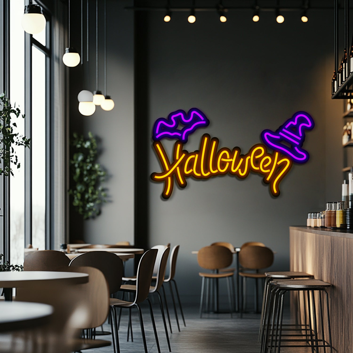 Halloween Metal Neon Wall Art- LN0209