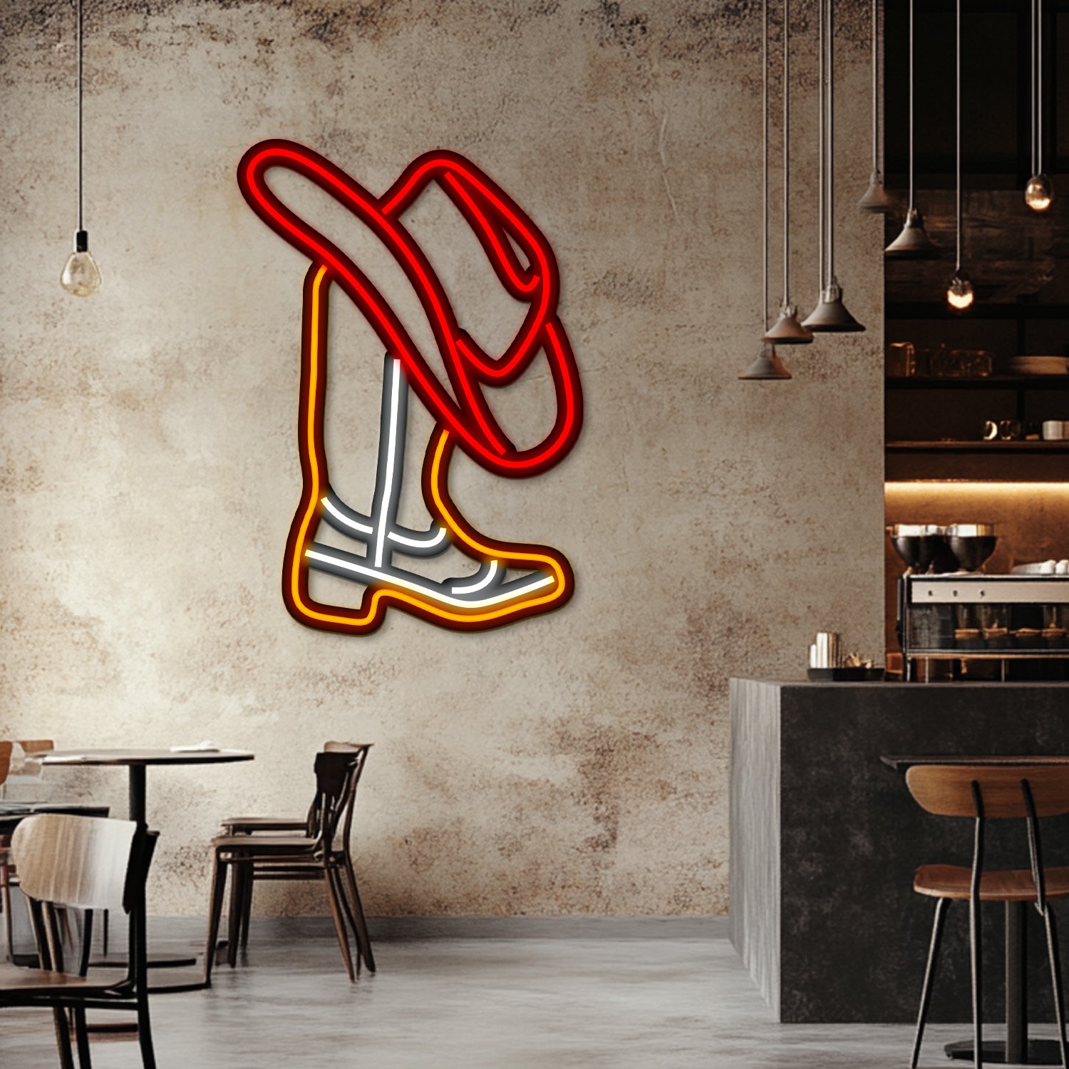 Western Metal Neon Wall Art- LN0175