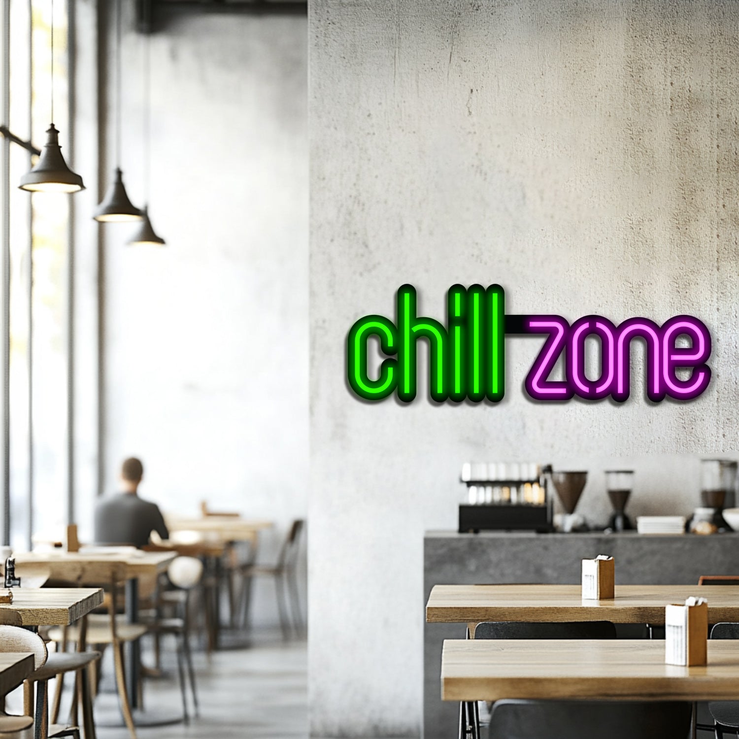Chill Zone Metal Neon Wall Art- LN0135