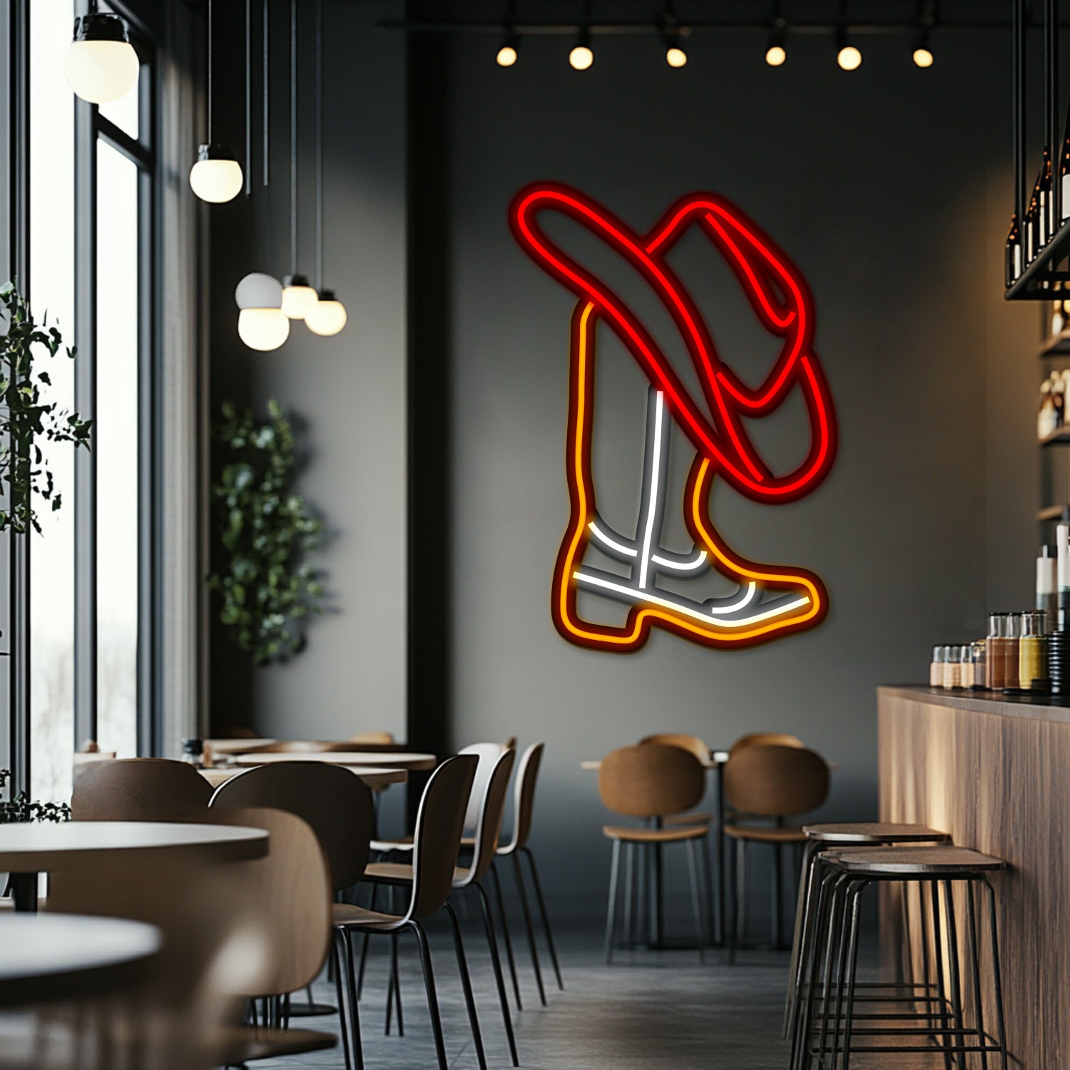 Western Metal Neon Wall Art- LN0175