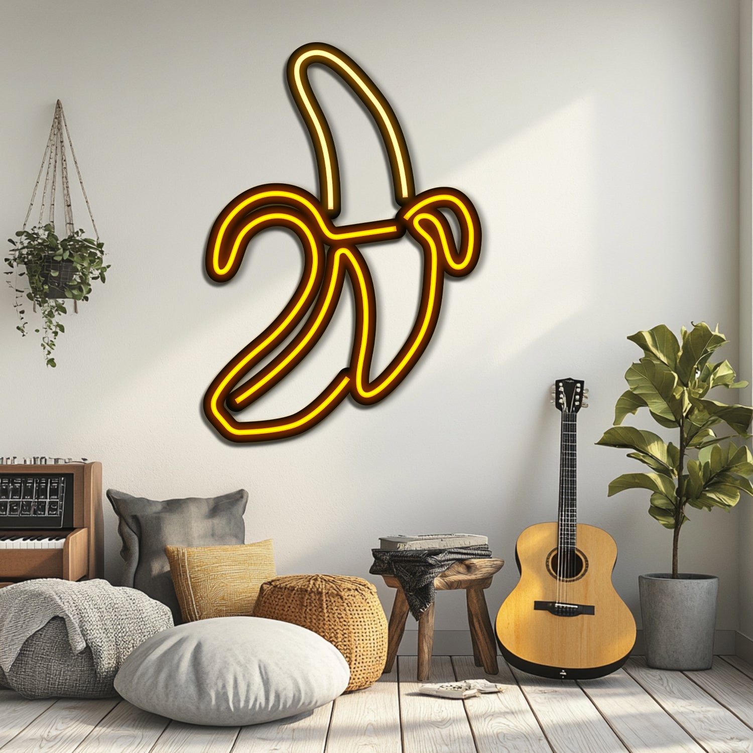 Banana Metal Neon Wall Art- LN0187