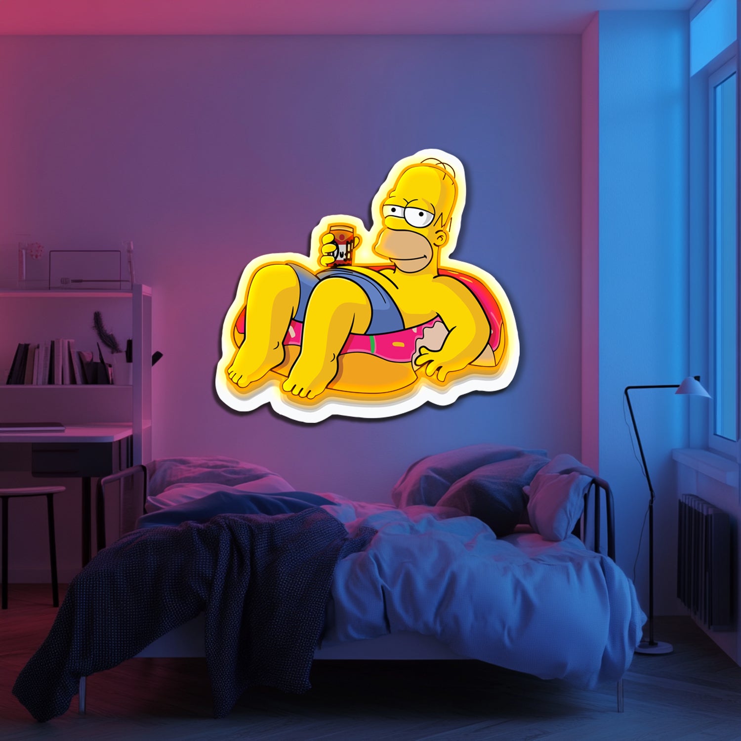 UV Printed Simpson Neon Wall Art- LV0090