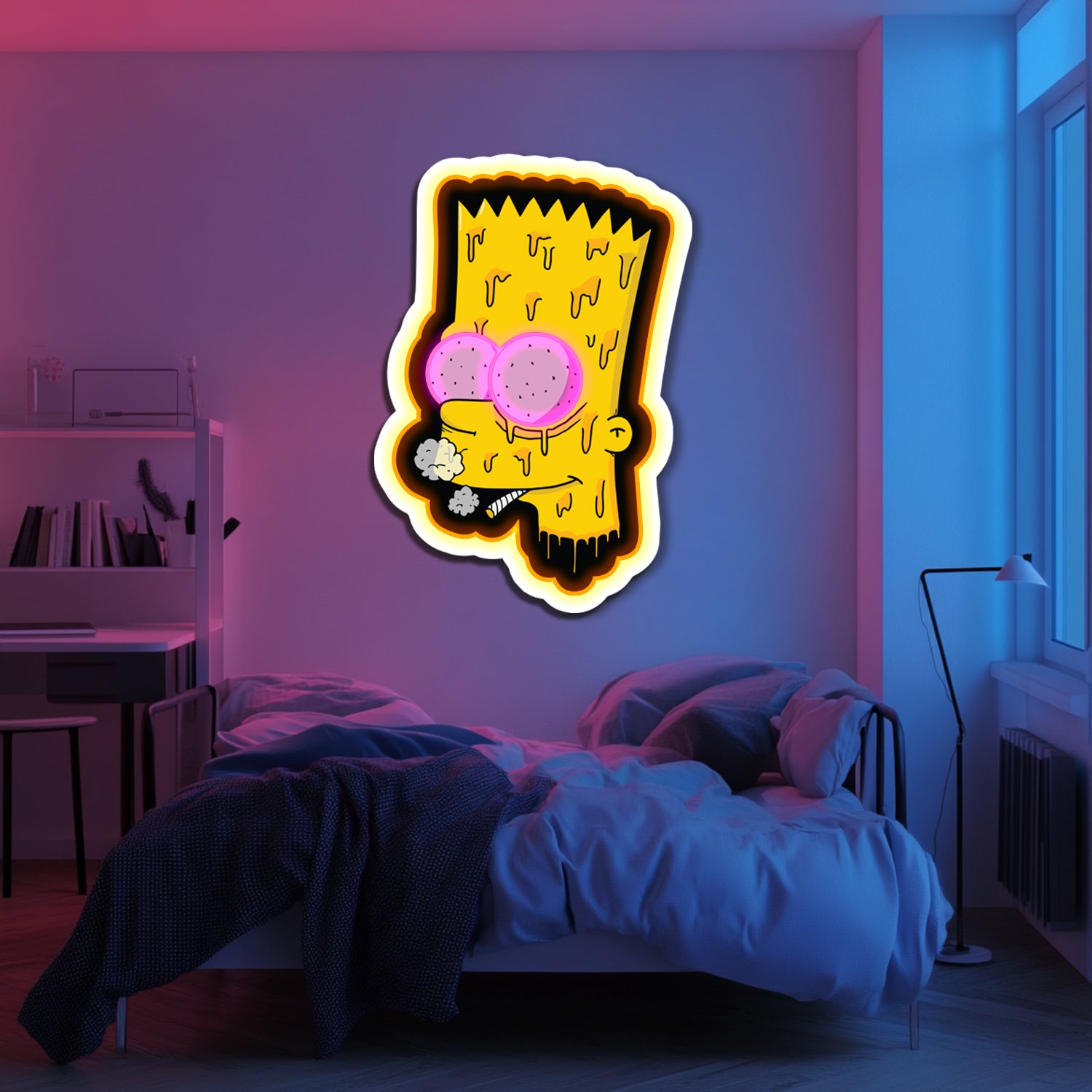 UV Printed Simpsons Neon Wall Art- LV0091