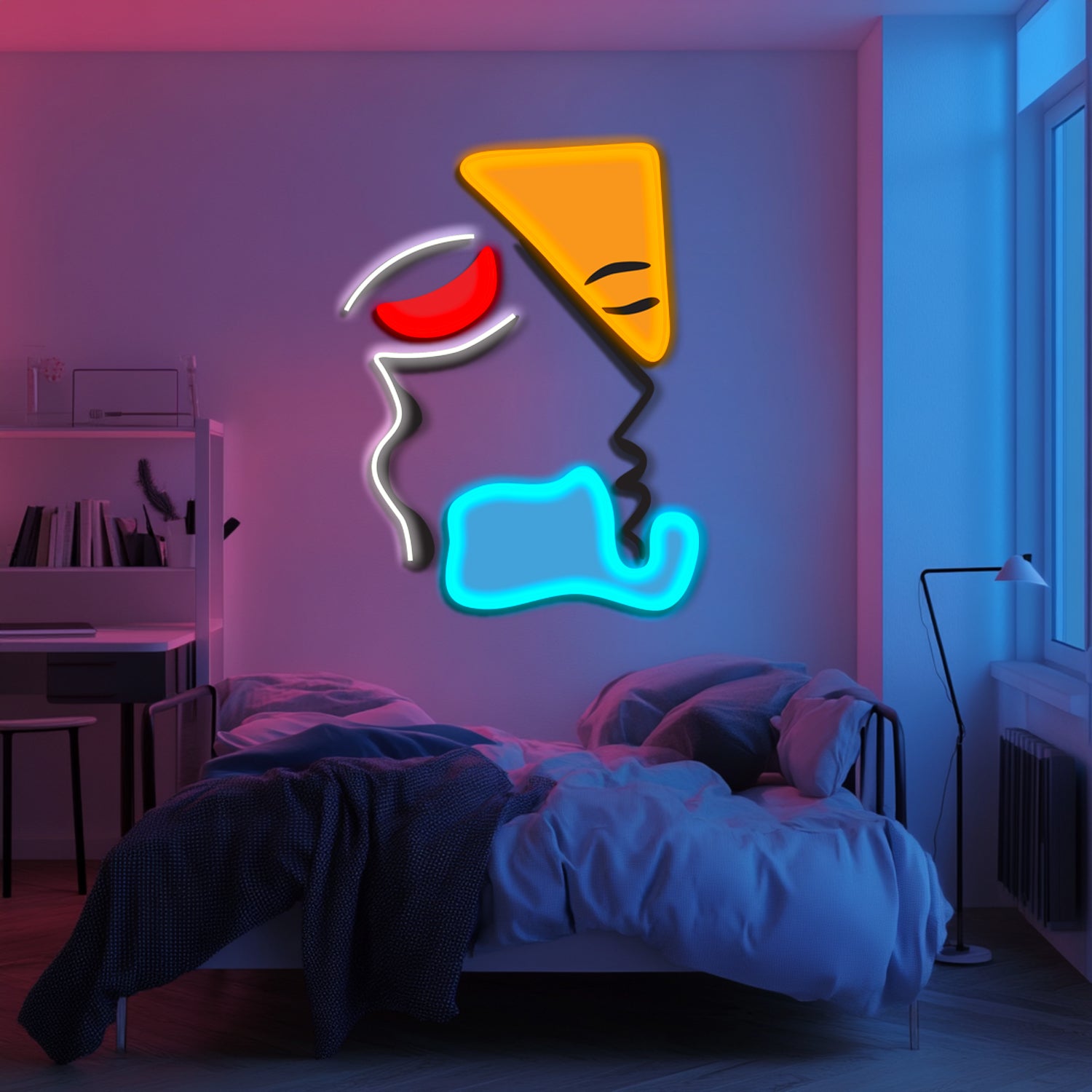 UV Printed Abstact Neon Wall Art- LV0117
