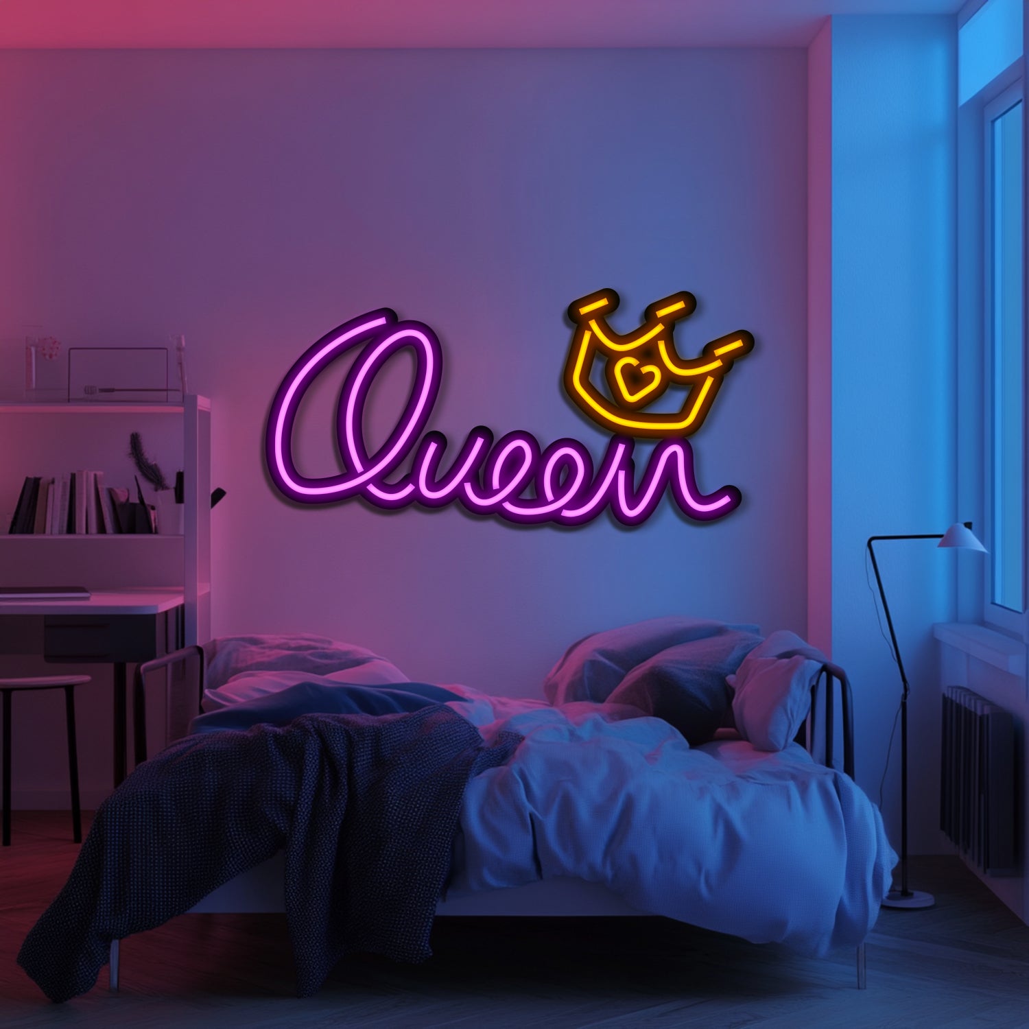 Queen Metal Neon Wall Art- LN0238
