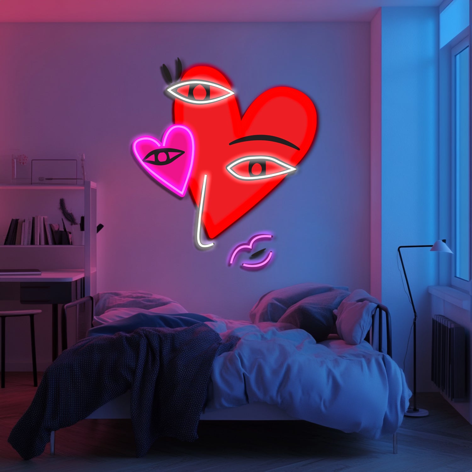 UV Printed Abstact Neon Wall Art- LV0111