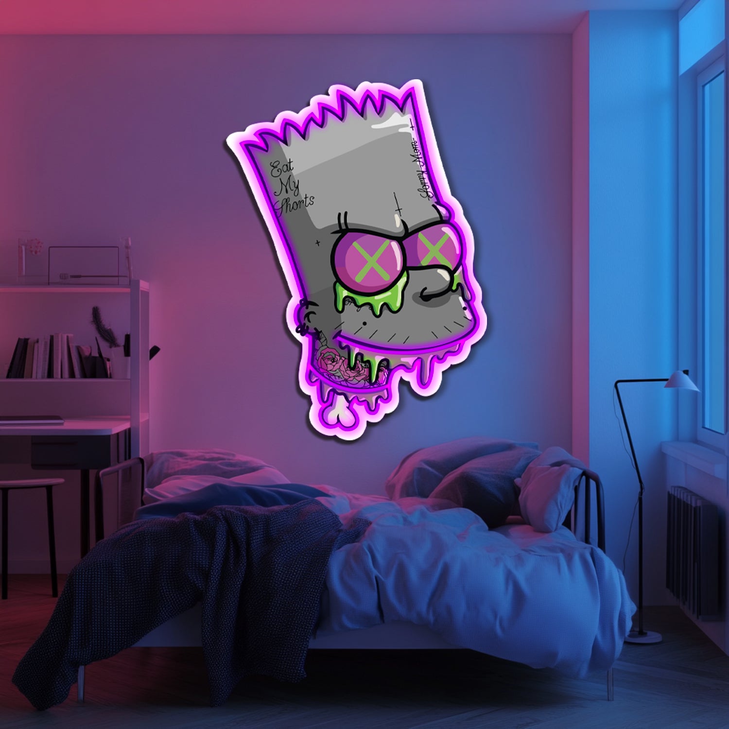 UV Printed Simpsons Neon Wall Art- LV0118