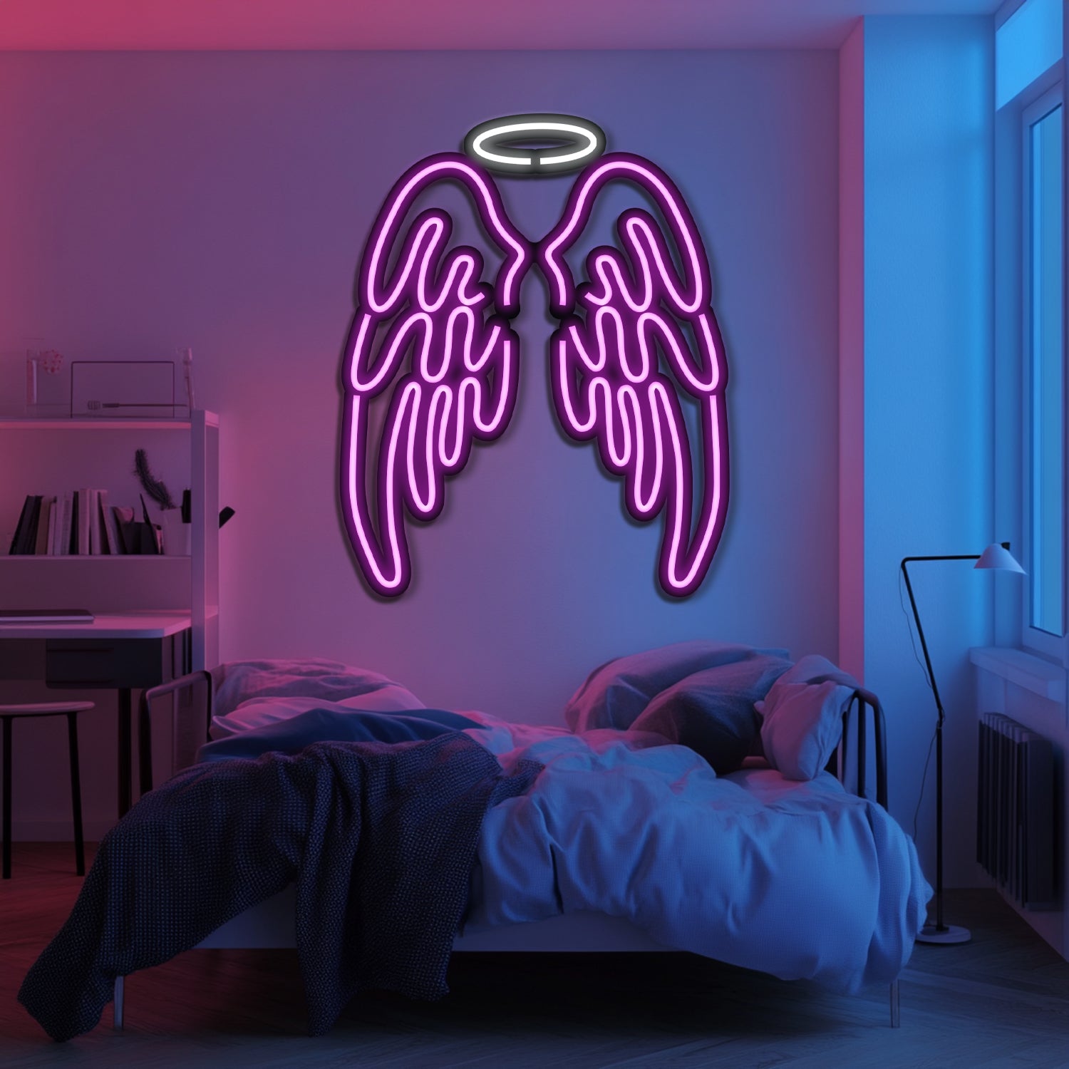Wings Metal Neon Wall Art- LN0202