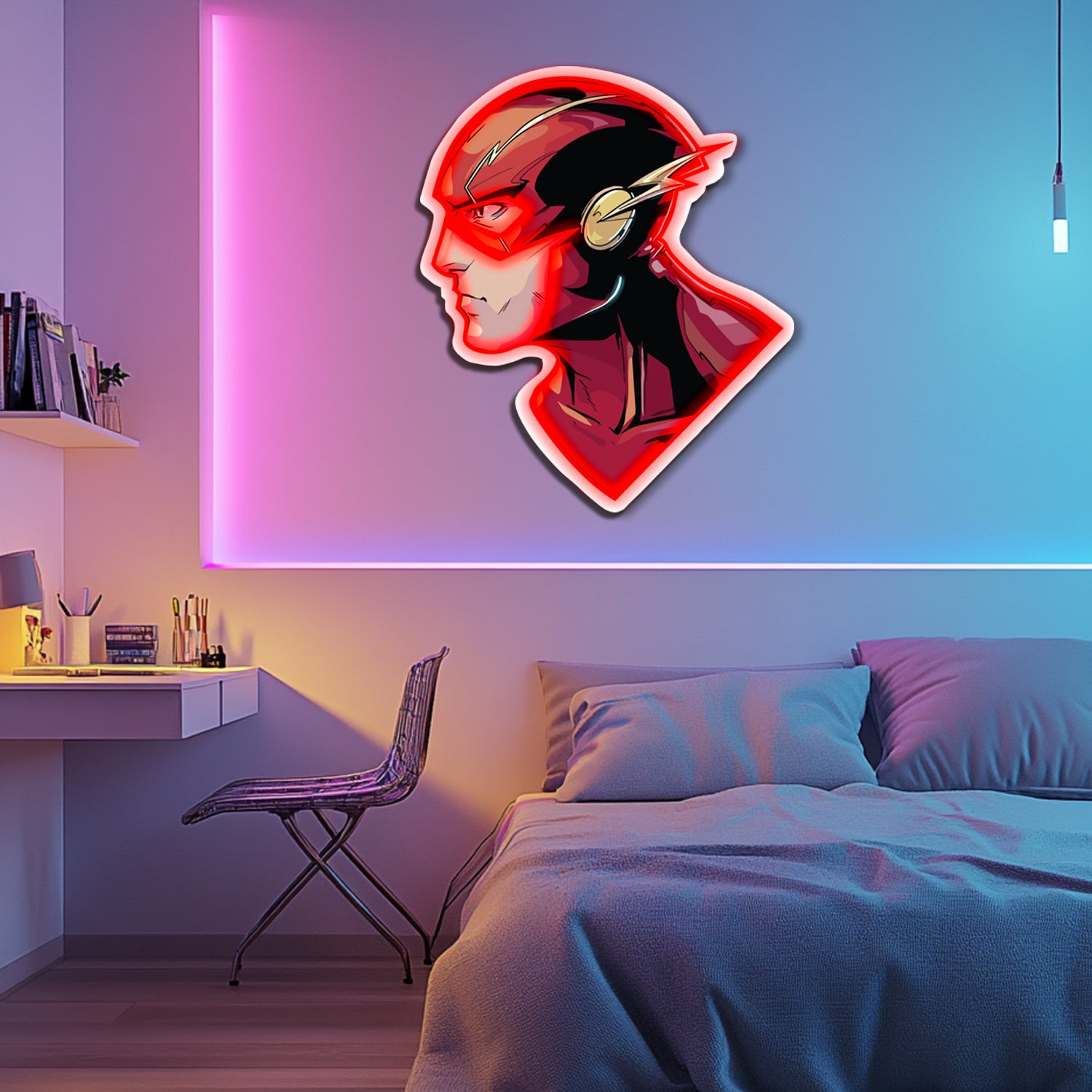 UV Printed Flash Neon Wall Art- LV0085