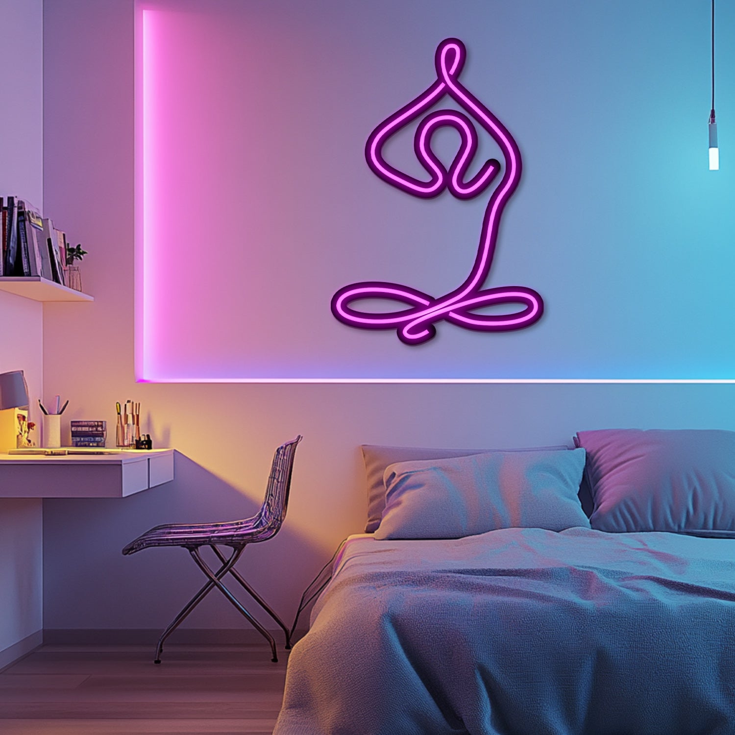 Yoga Metal Neon Wall Art- LN0178