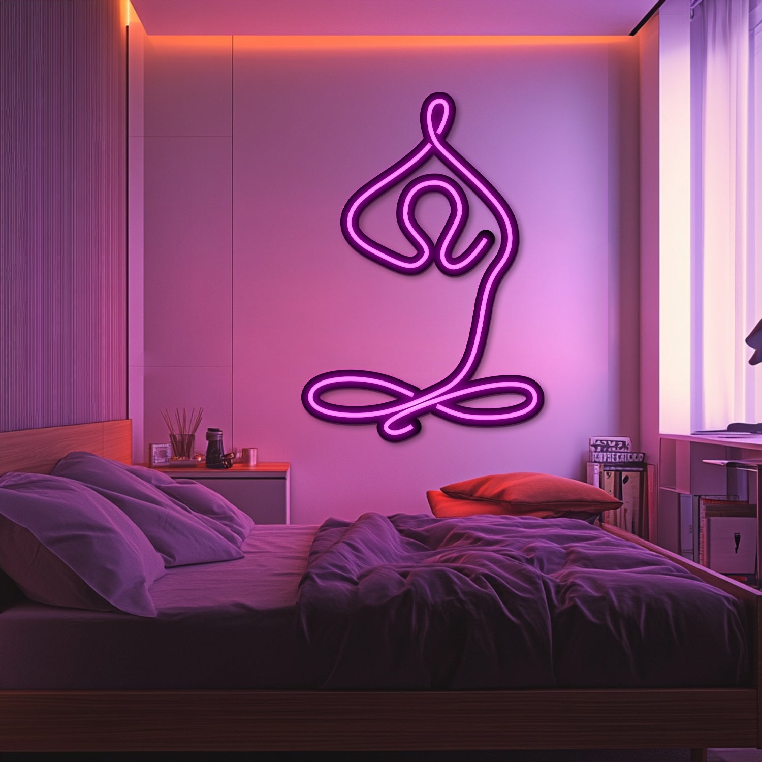 Yoga Metal Neon Wall Art- LN0178
