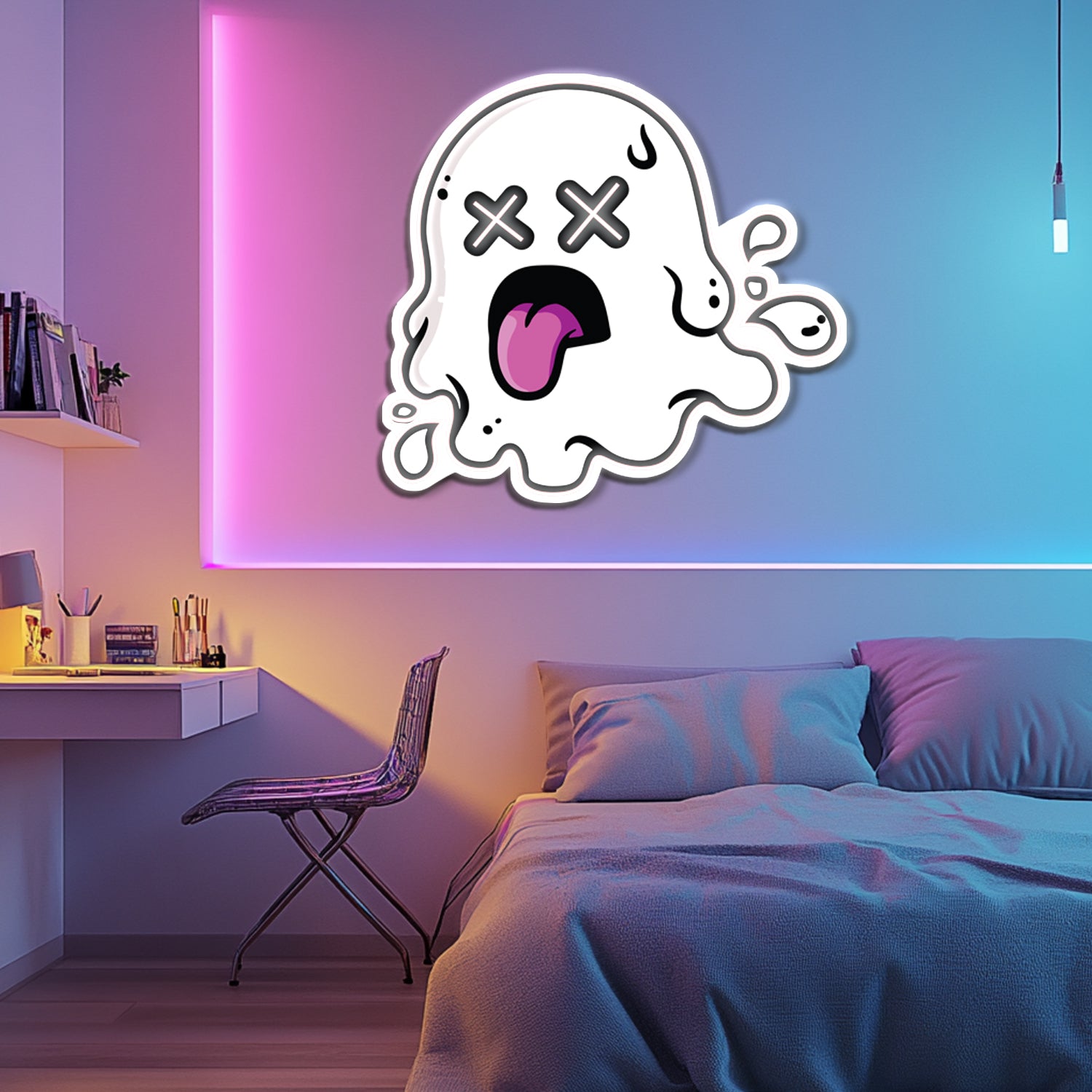 UV Printed Ghost Neon Wall Art- LV0107