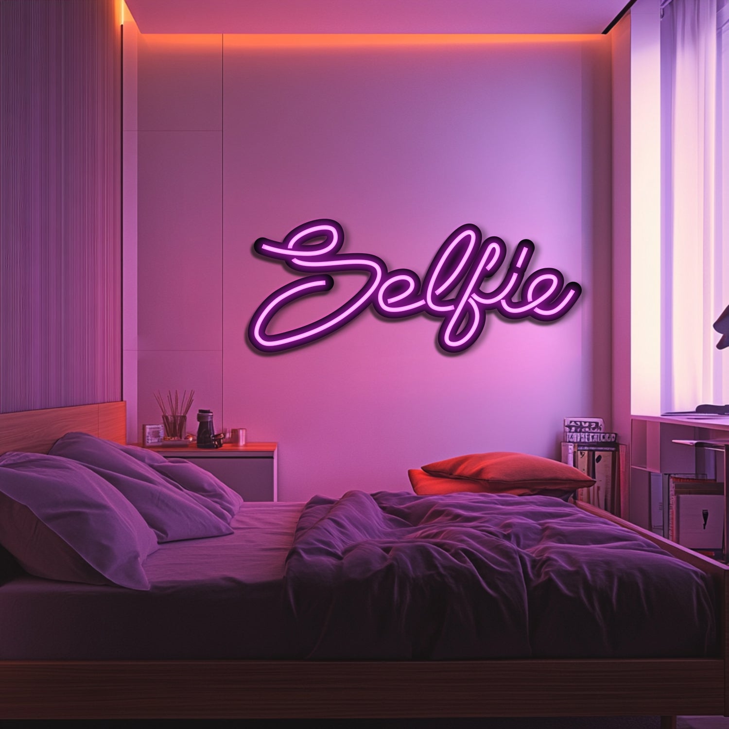 Selfie Metal Neon Wall Art- LN0239