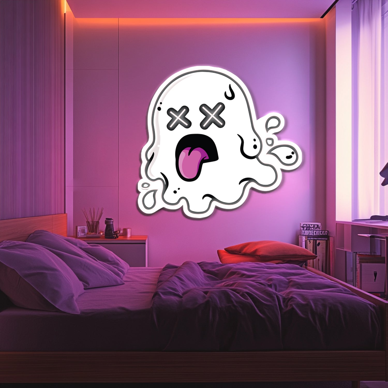 UV Printed Ghost Neon Wall Art- LV0107