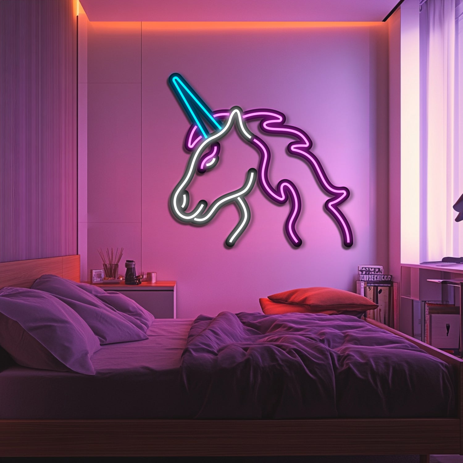 Unicorn Metal Neon Wall Art- LN0201