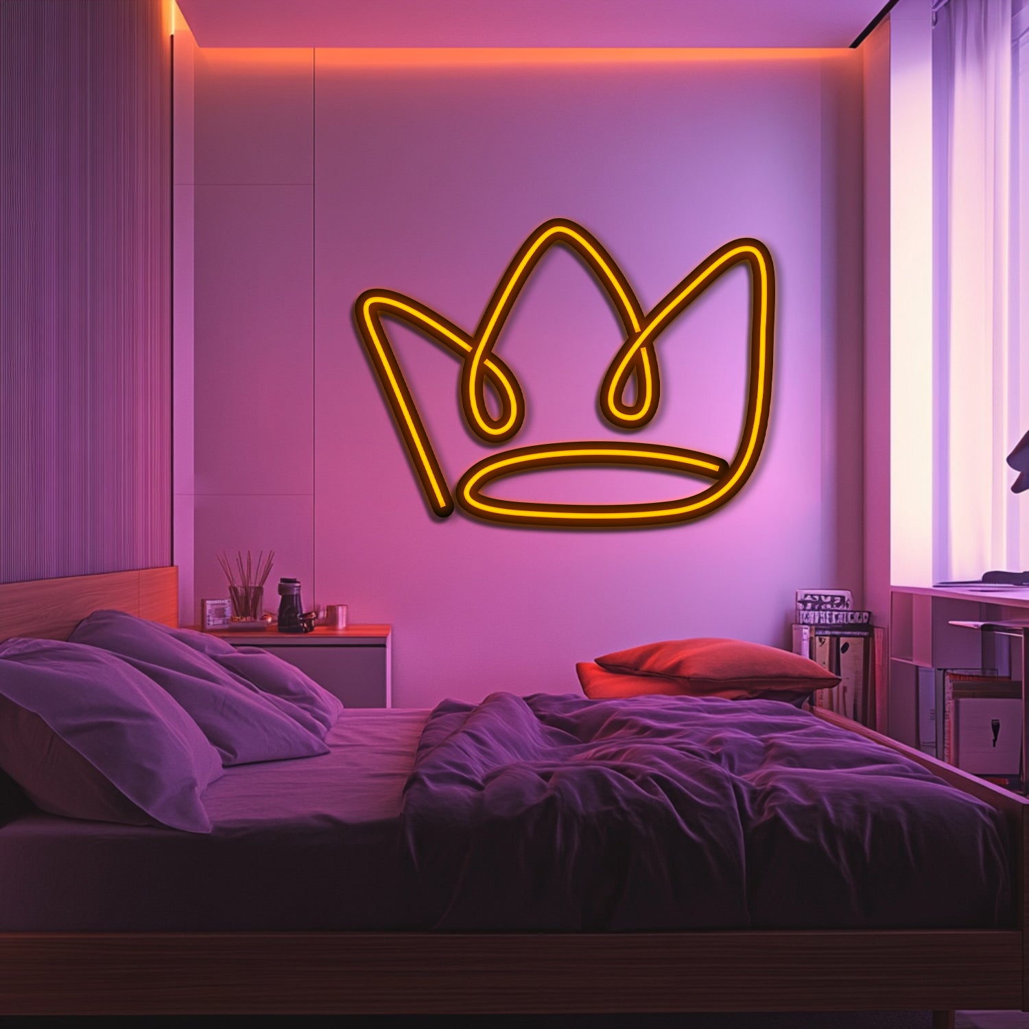 Crown Metal Neon Wall Art- LN0188