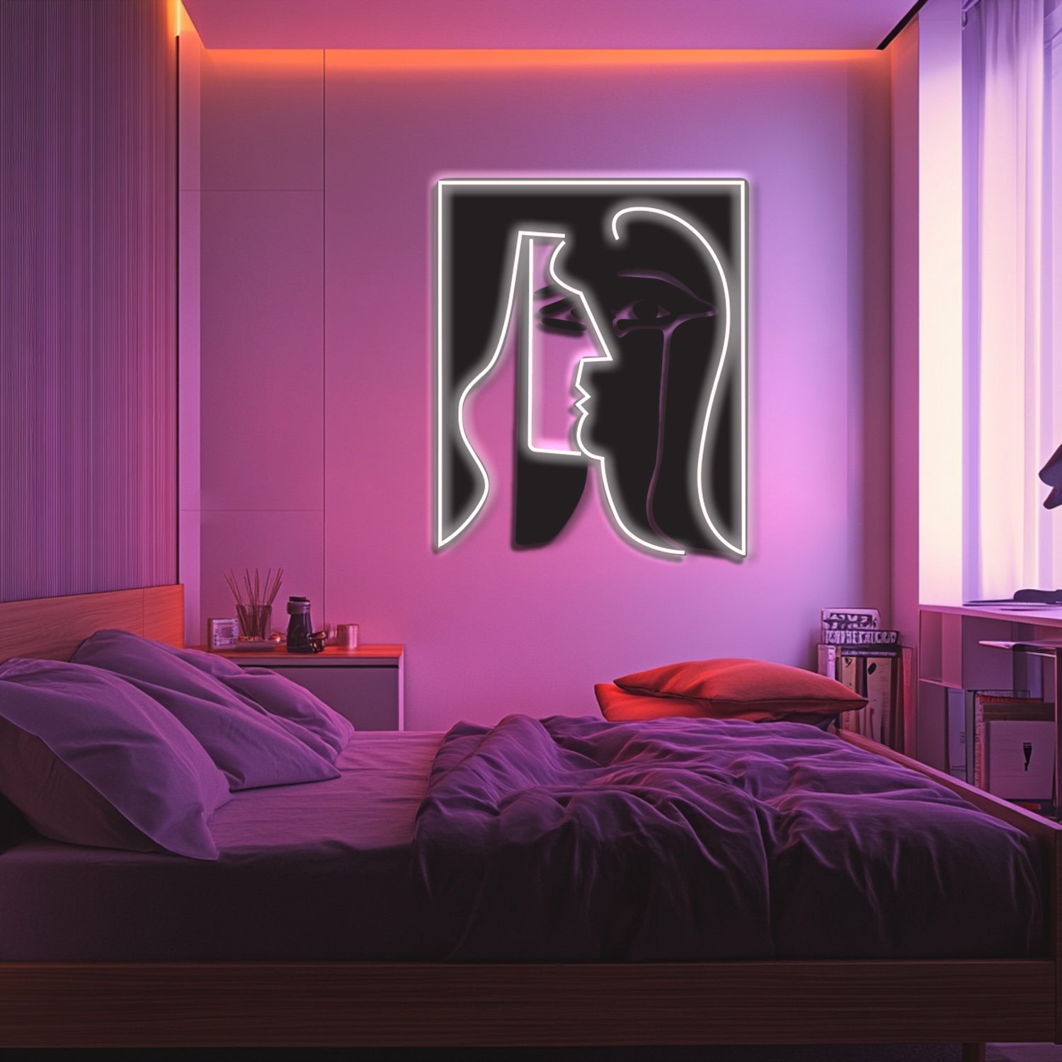 UV Printed Abstact Neon Wall Art- LV0113