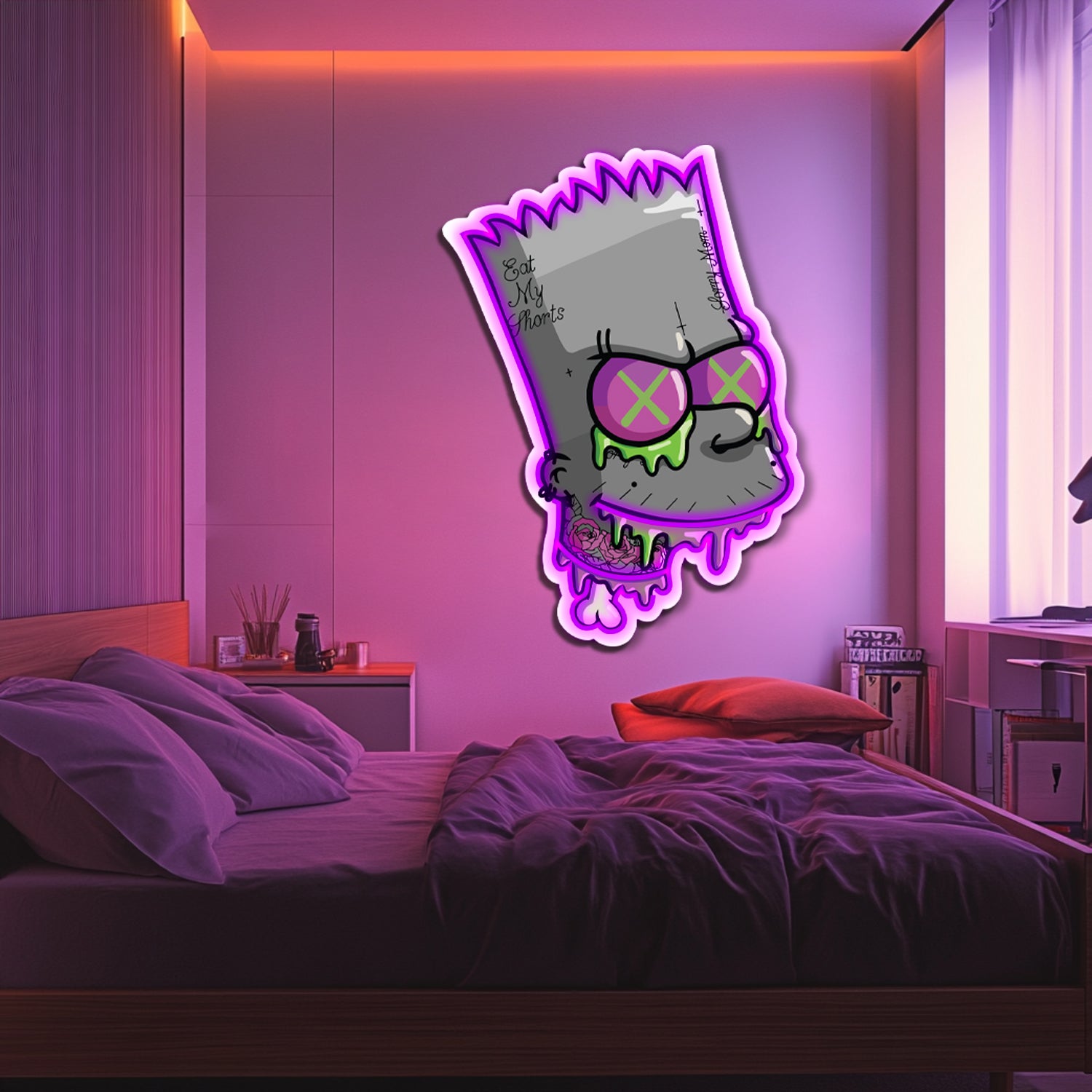 UV Printed Simpsons Neon Wall Art- LV0118